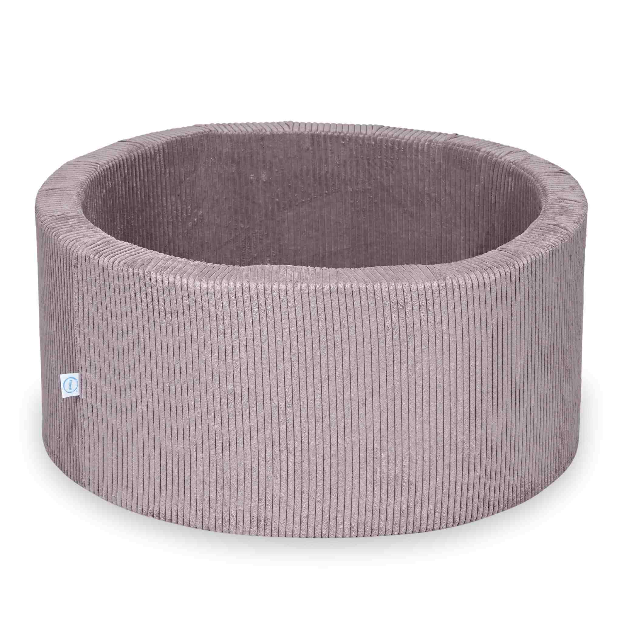 Mimii Bällebad aus Cord in Lavendel – rund, 90 × 40 cm, ohne Bälle