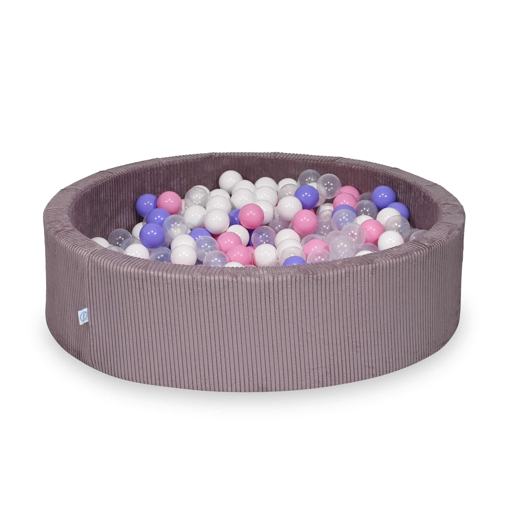 Ball pit with balls 110 × 30 cm corduroy with 400 balls
