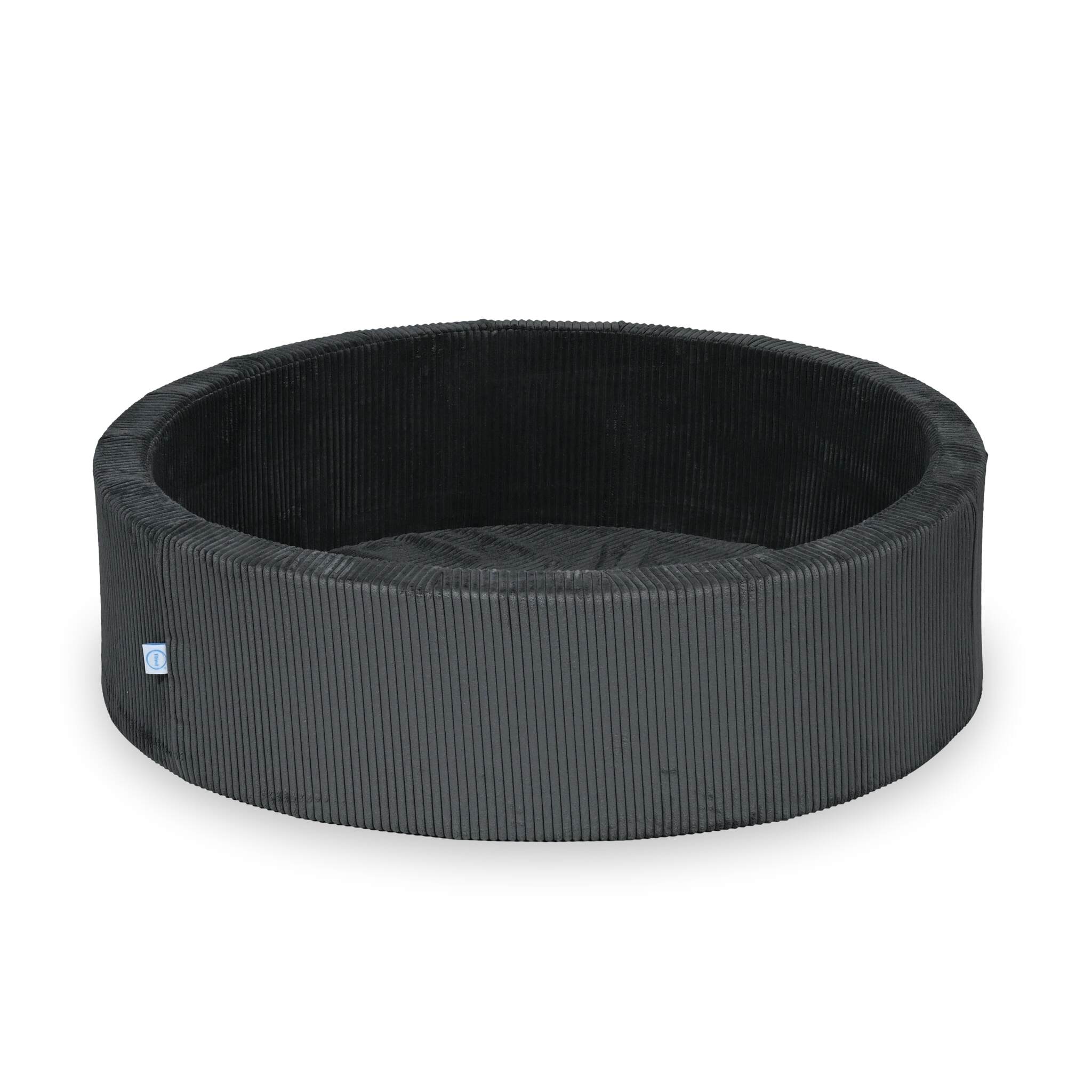 Mimii Bällebad aus Cord in Graphit – rund, 110 × 30 cm, ohne Bälle