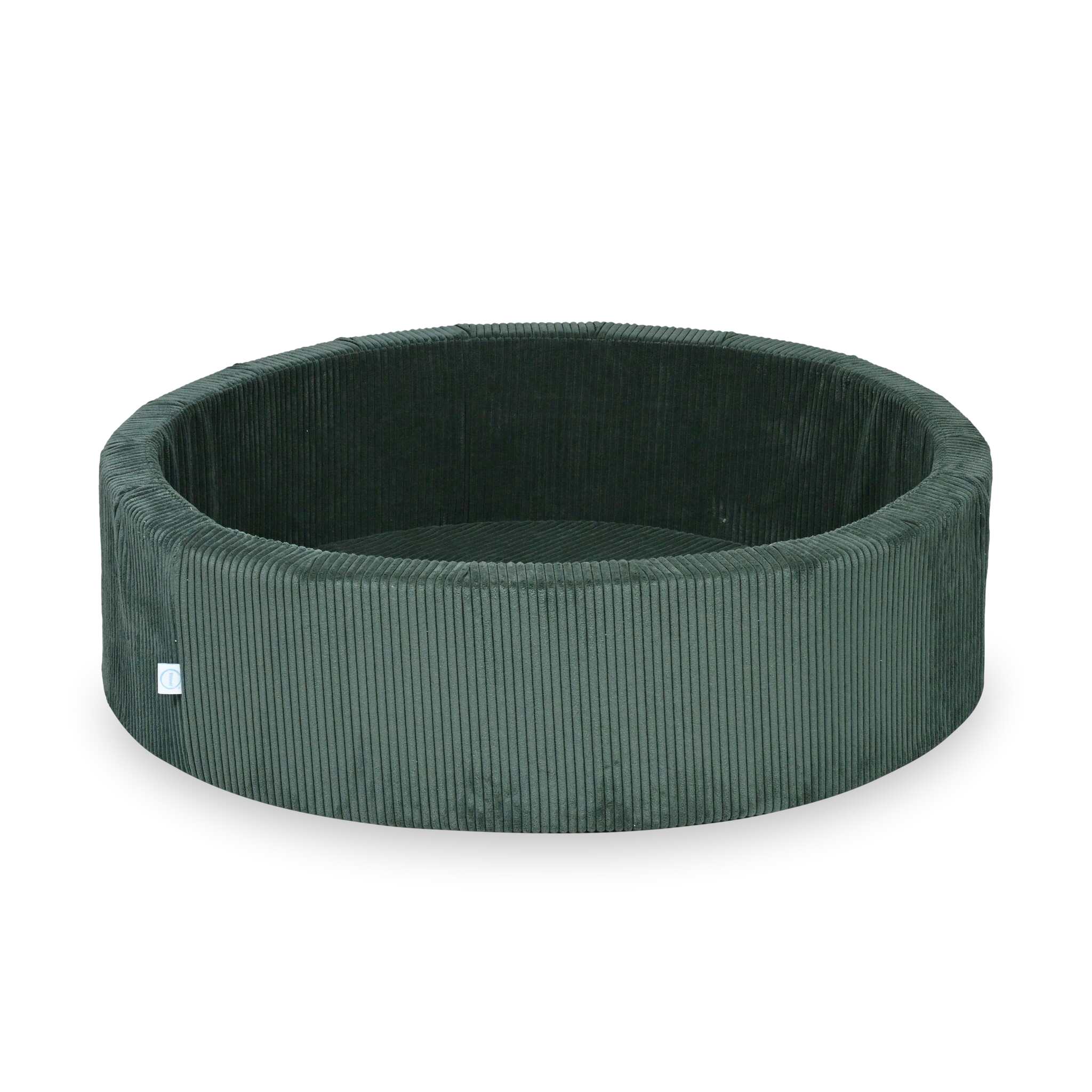 Mimii Bällebad aus Cord in Grün – rund, 110 × 30 cm, ohne Bälle
