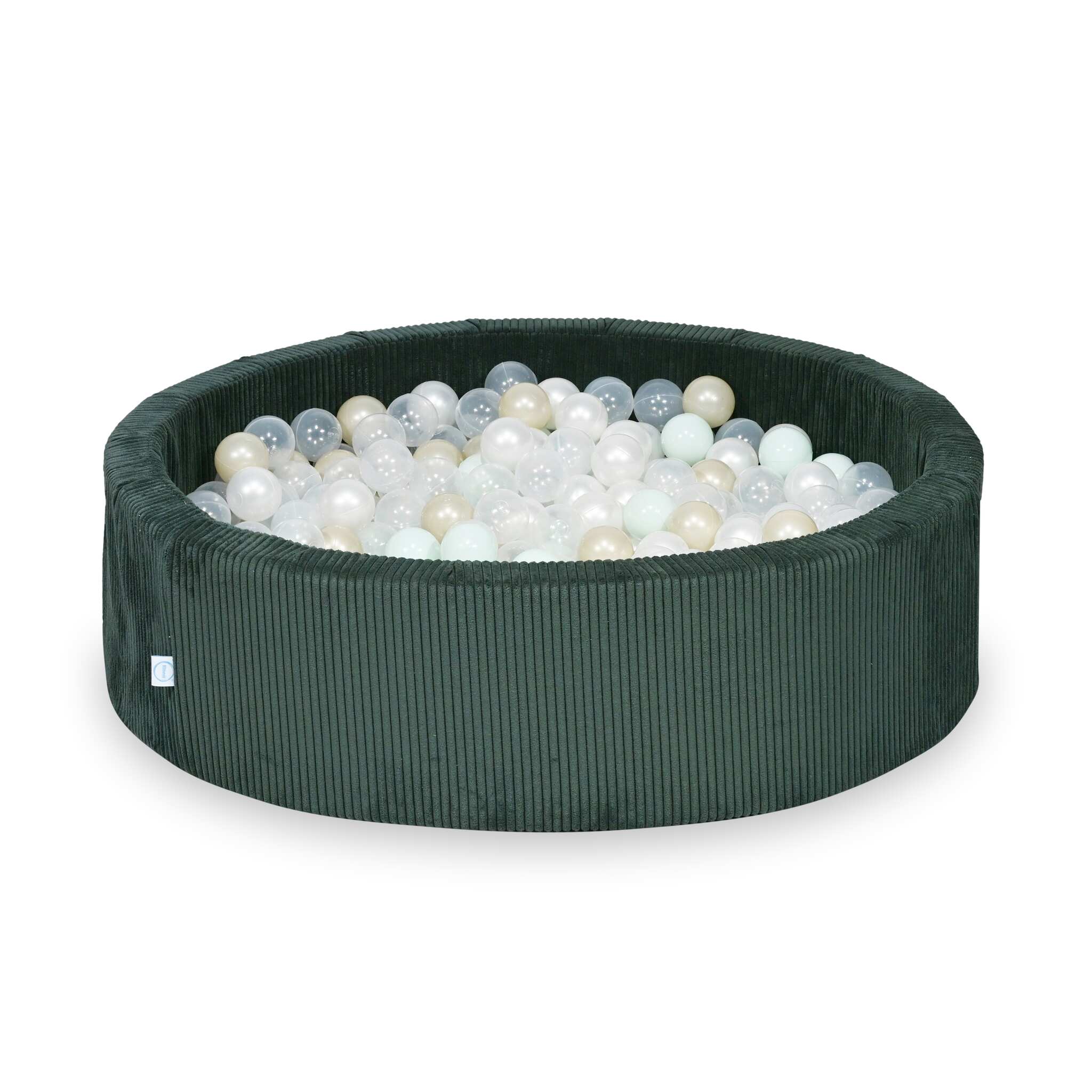 Ball pit with balls 110 × 30 cm corduroy green with 400 balls