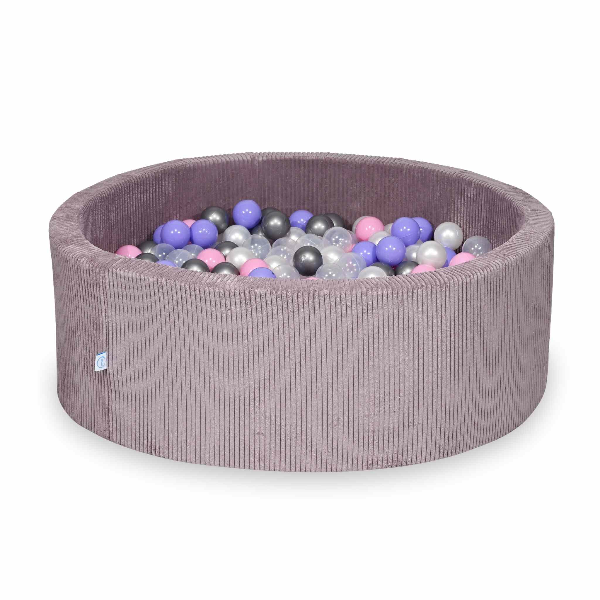 Ball pit with balls 110 × 40 cm corduroy with 500 balls