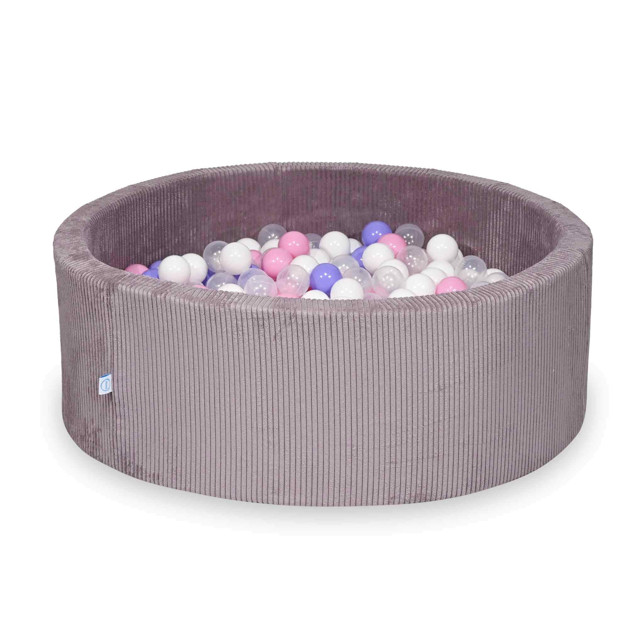 Ball pit with balls 110 × 40 cm corduroy with 500 balls