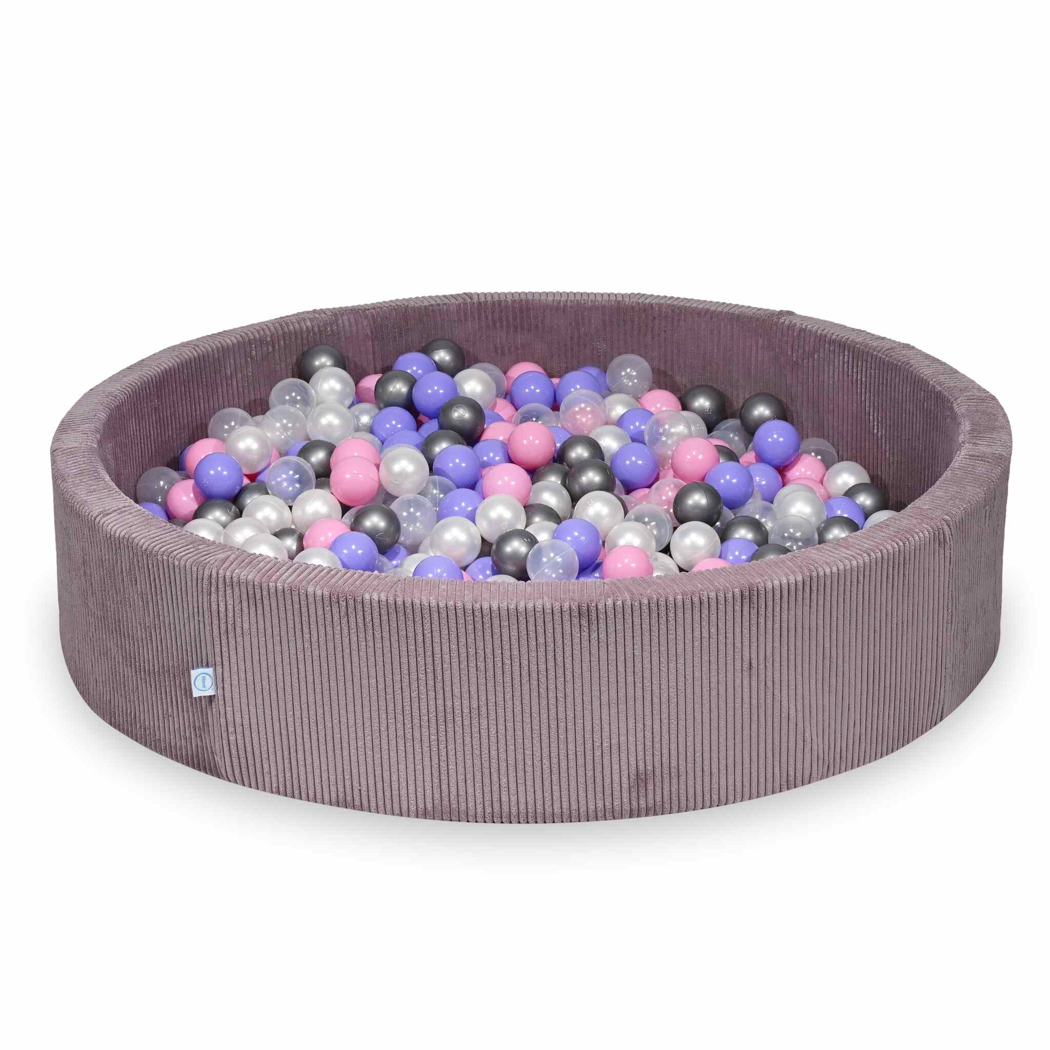 Ball pit with balls 130 × 30 cm corduroy with 600 balls