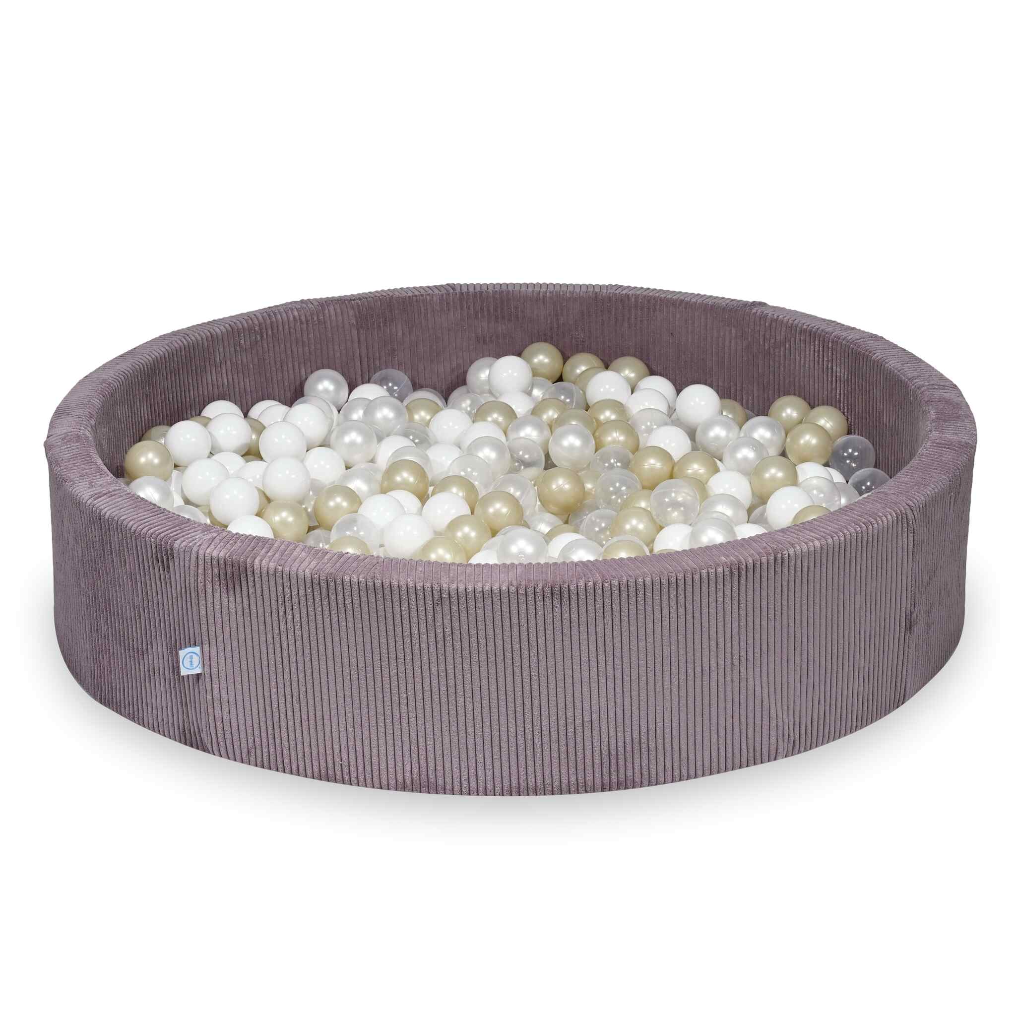 Mimii Bällebad aus Cord in Lavendel – rund, 130 × 30 cm, mit 600 Bällen