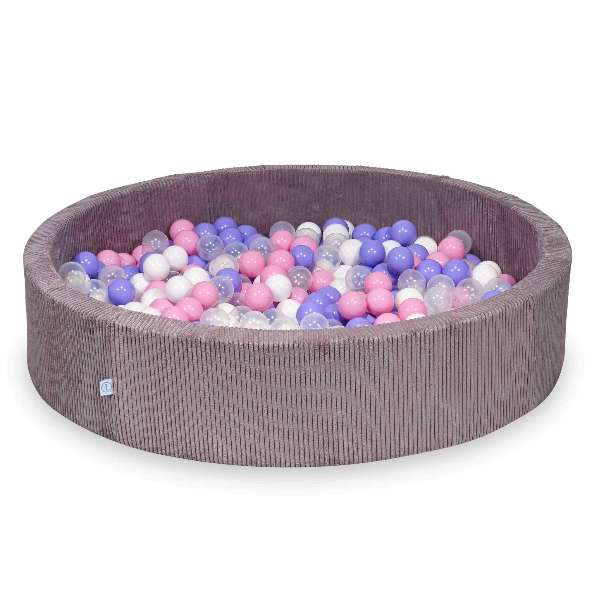 Ball pit with balls 130 × 30 cm corduroy with 600 balls