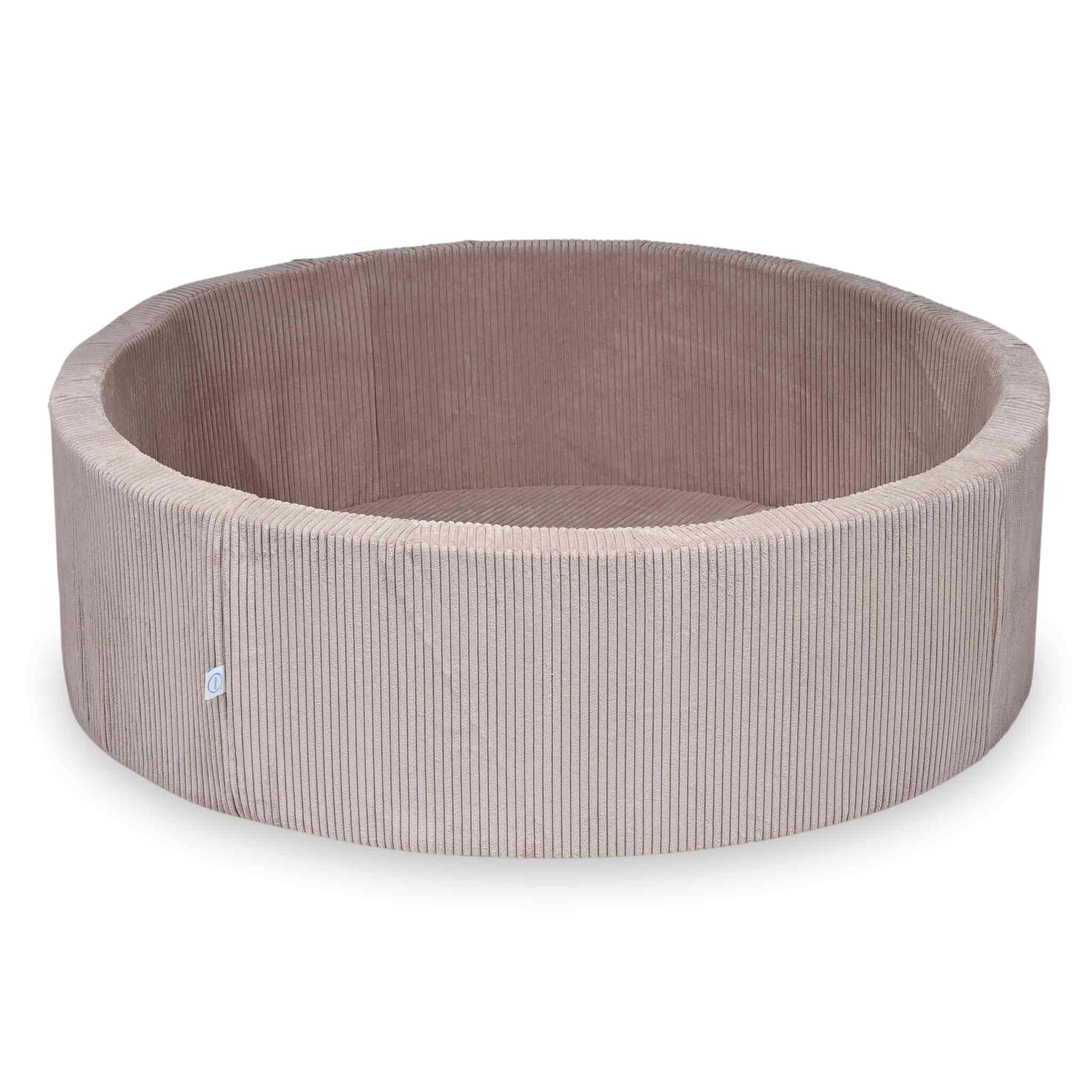 Mimii Bällebad aus Cord in Hellrosa – rund, 130 × 40 cm, ohne Bälle