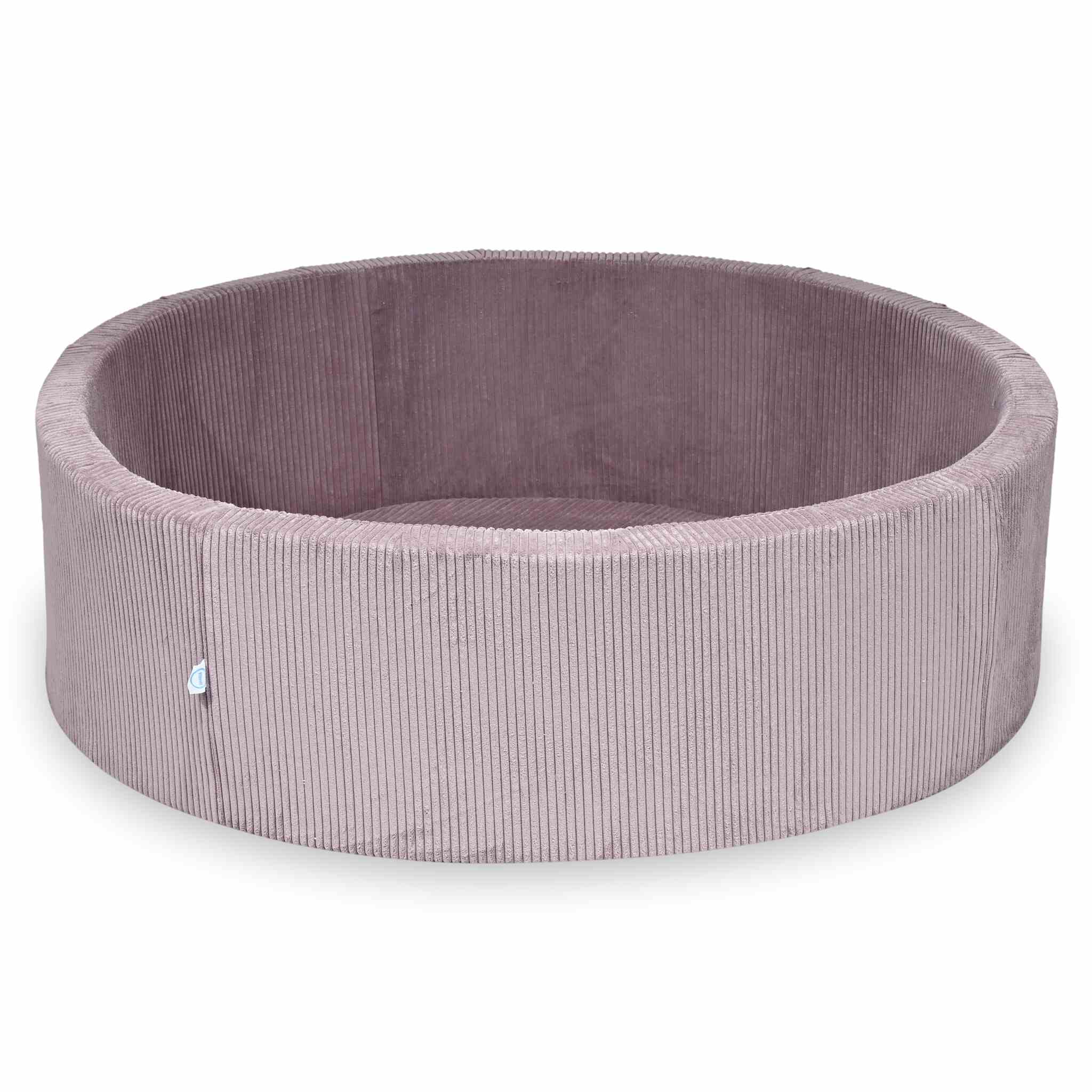 Mimii Bällebad aus Cord in Lavendel – rund, 130 × 40 cm, ohne Bälle