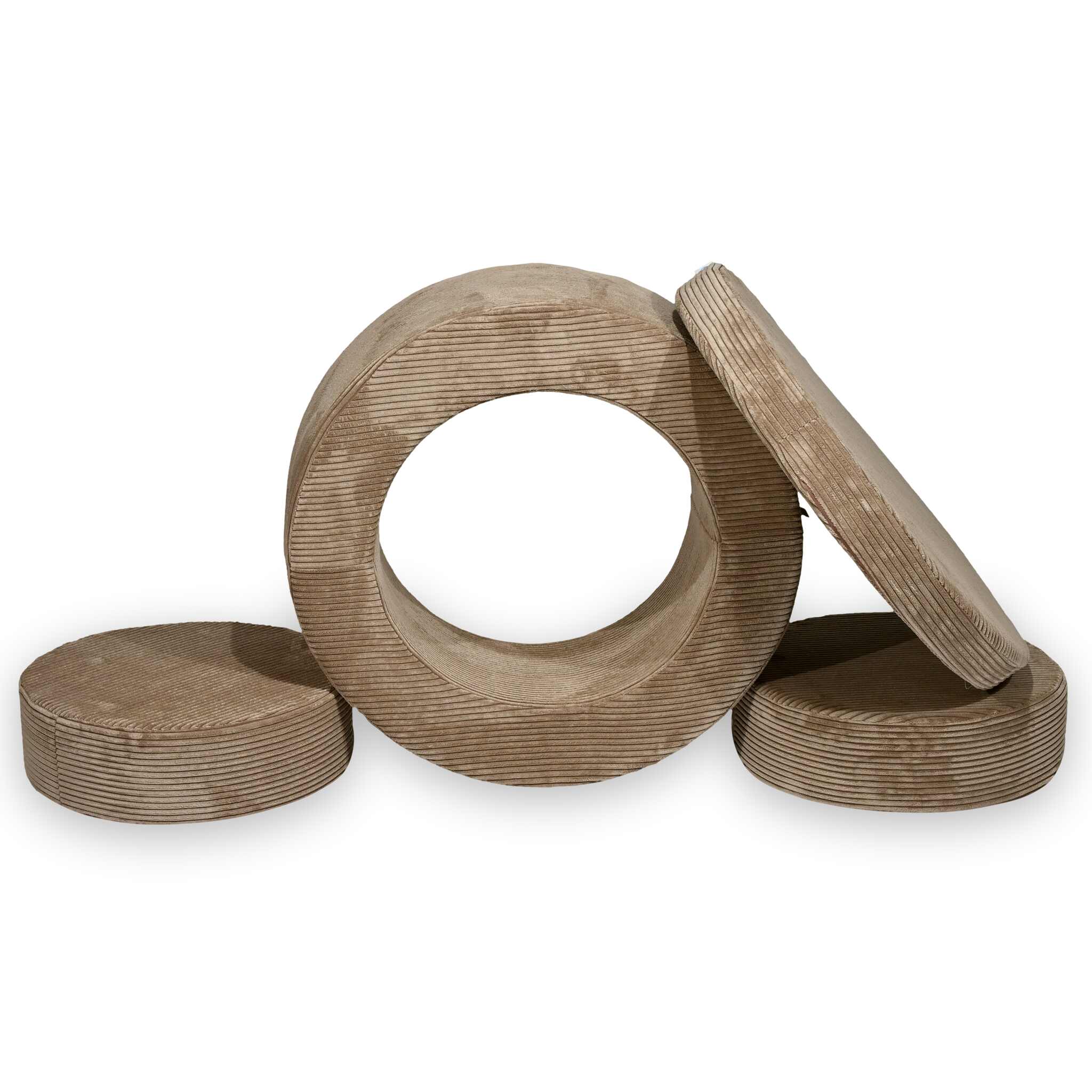Pufa modułowa dla dzieci Donut – 4 elementy sztruks