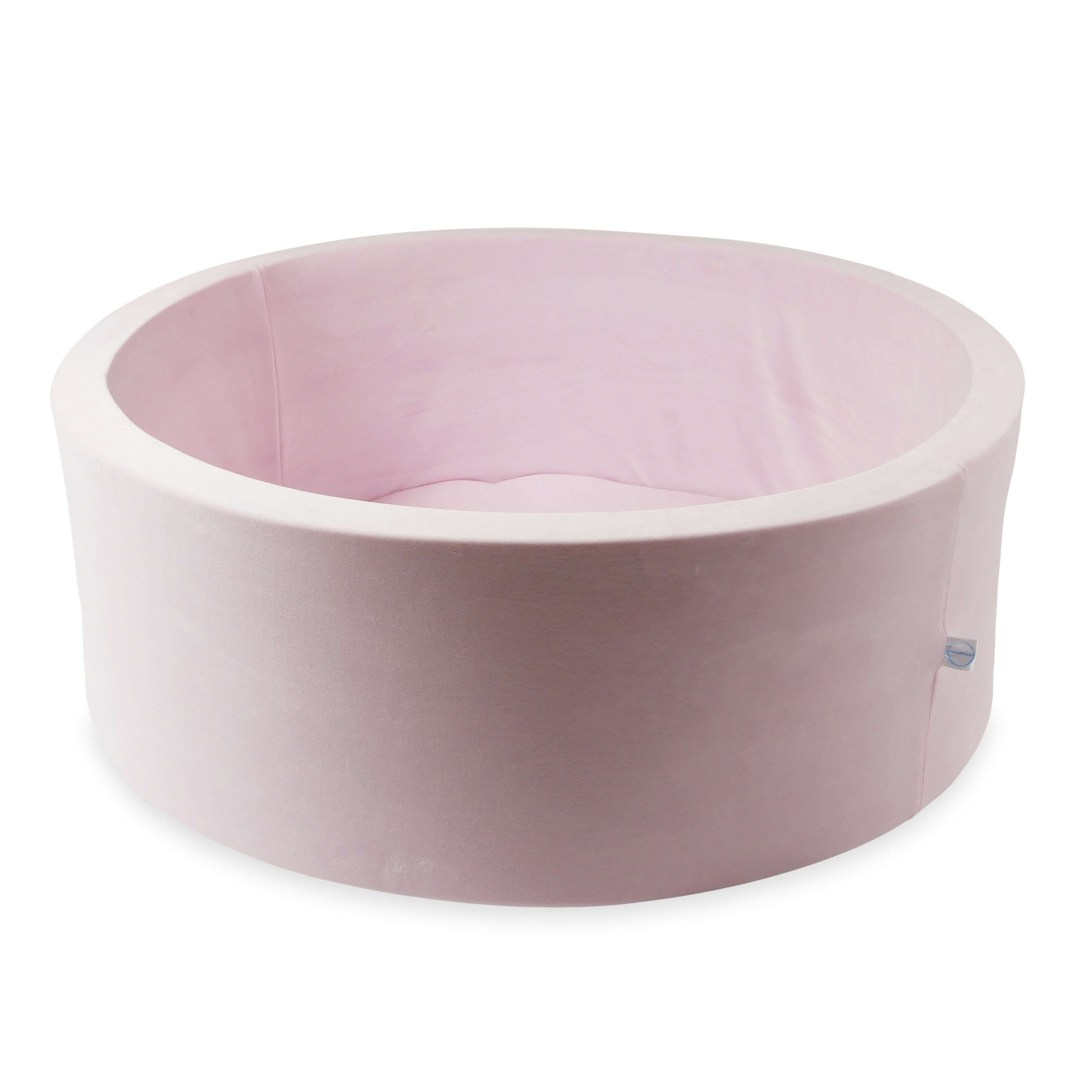 Mimii Bällebad aus Velvet Soft in Hellrosa – rund, 110 × 40 cm, ohne Bälle