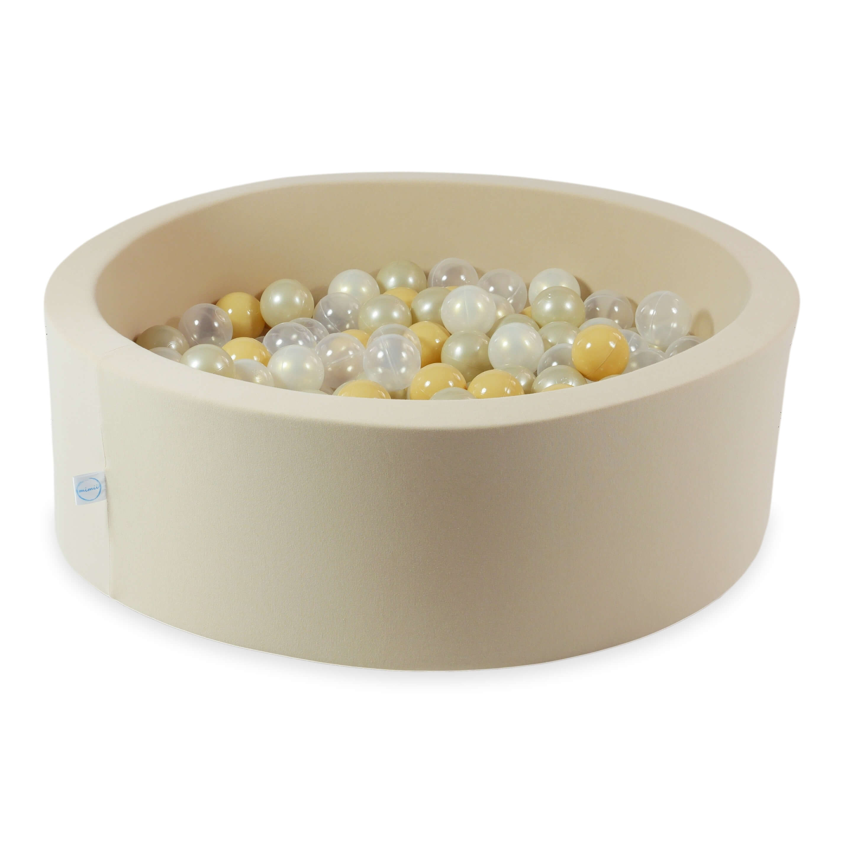 Ball pit with balls 90 × 30 cm beige with 200 balls