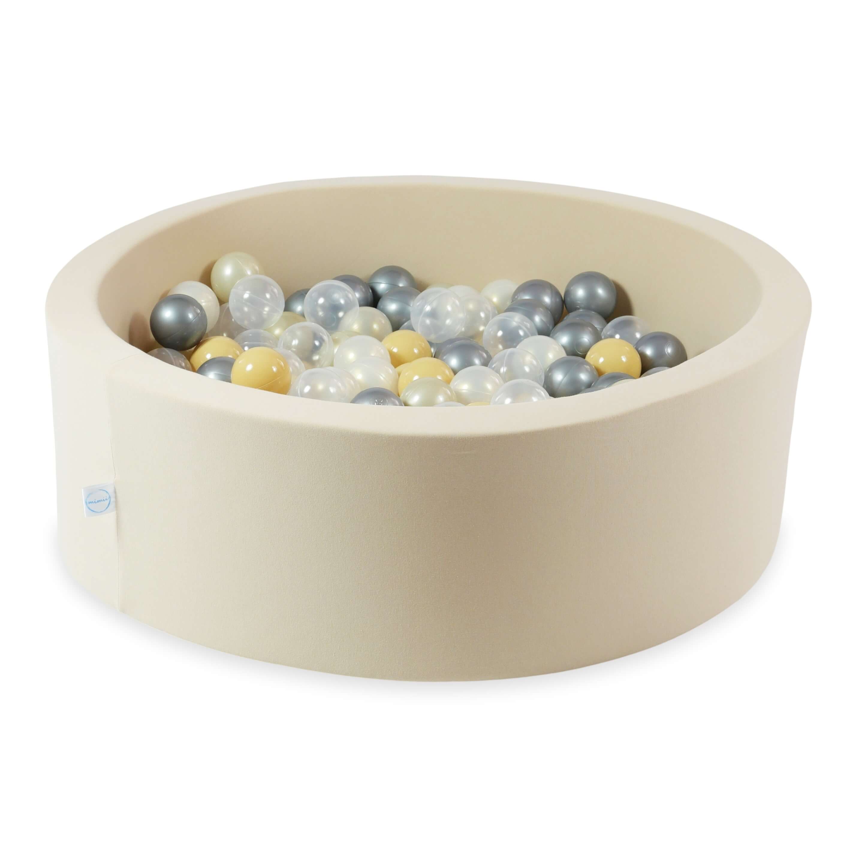 Ball pit with balls 90 × 30 cm beige with 200 balls