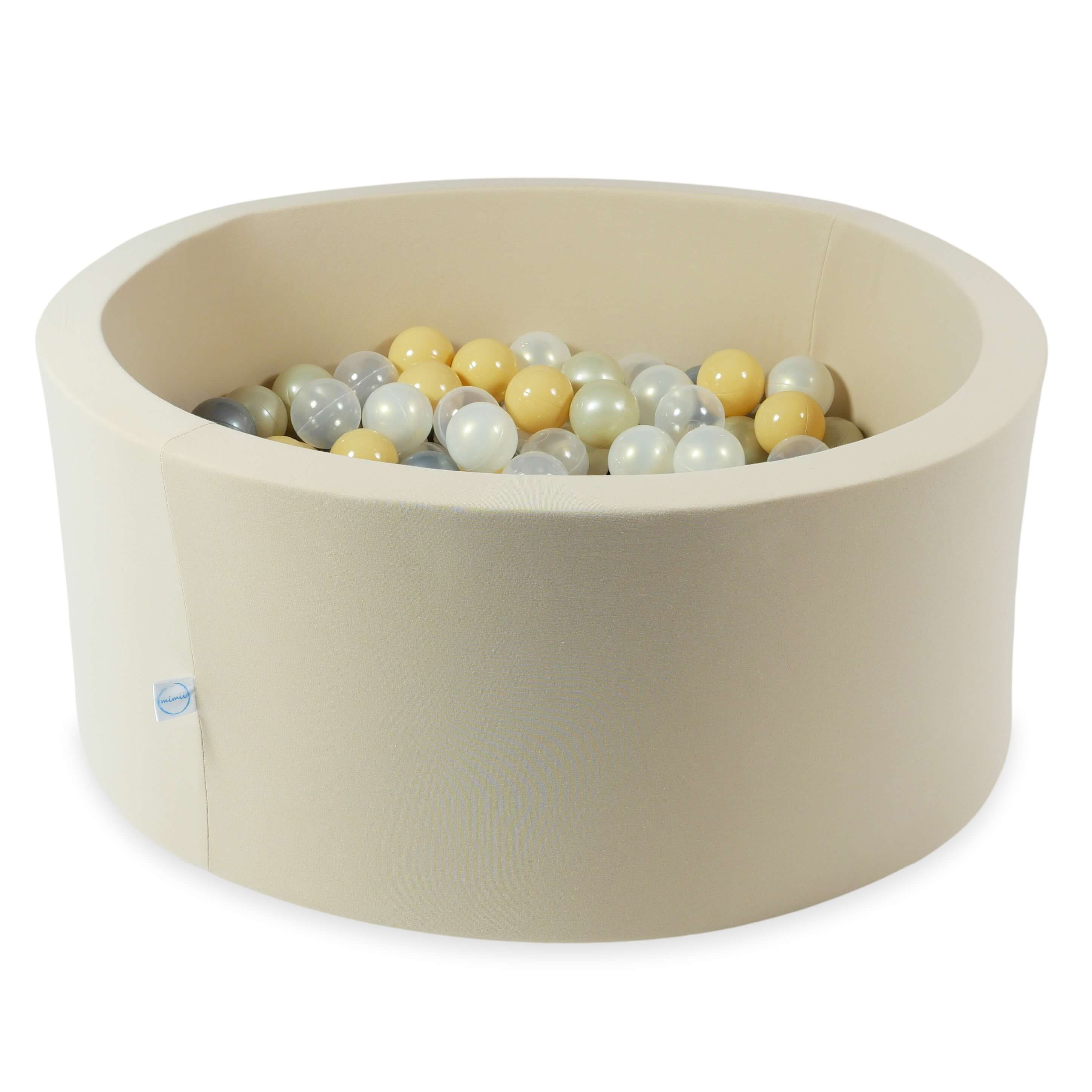 Ball pit with balls 90 × 40 cm beige with 300 balls