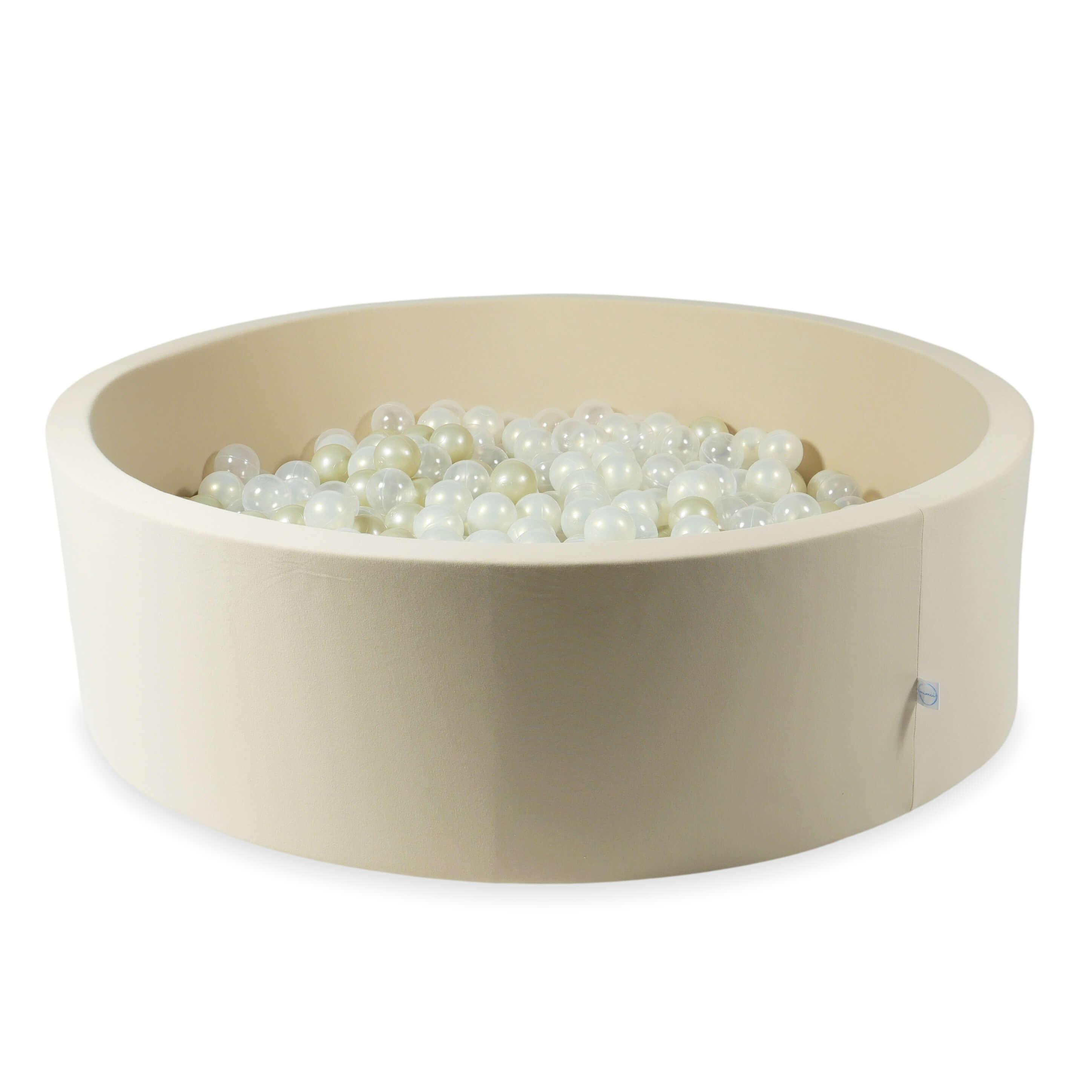 Mimii Bällebad in Beige – rund, 130 × 40 cm, mit 700 Bällen