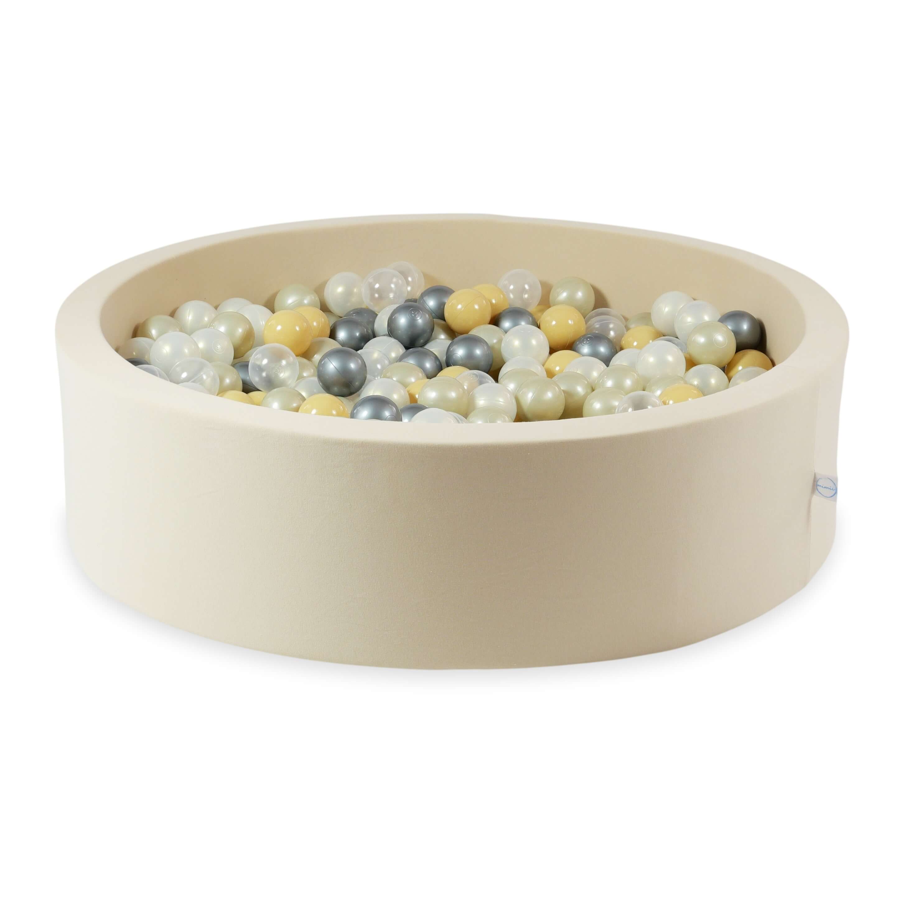 Ball pit with balls 130 × 40 cm beige with 700 balls