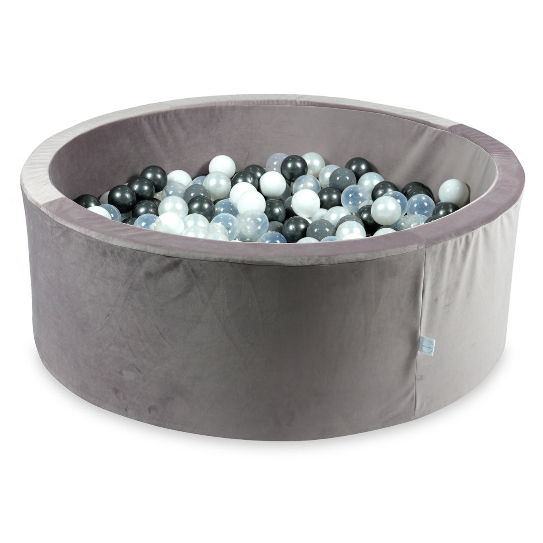 Ball pit with balls 110 × 40 cm velvet lilac with 500 balls