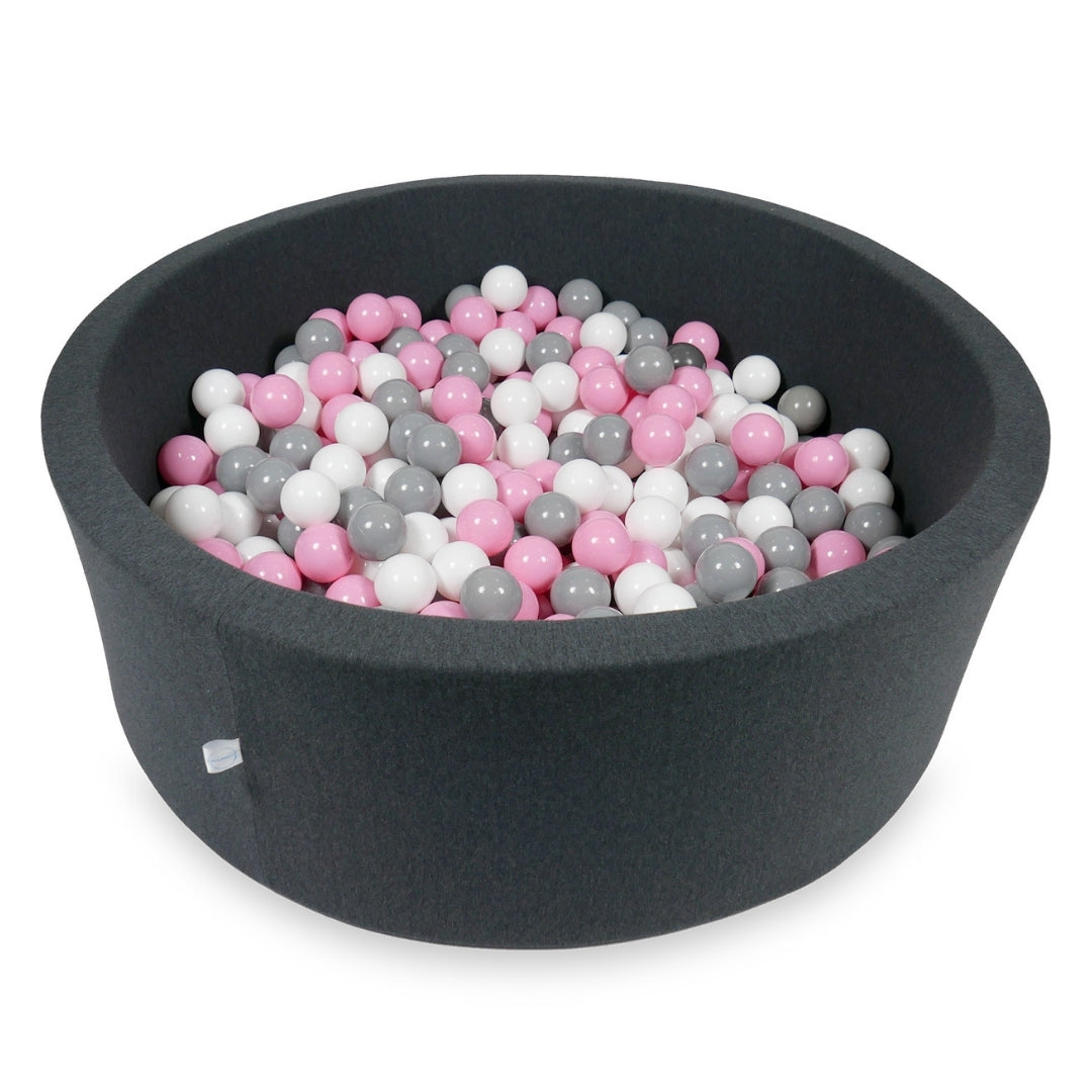 Ball pit with balls 110 × 40 cm graphite with 500 balls