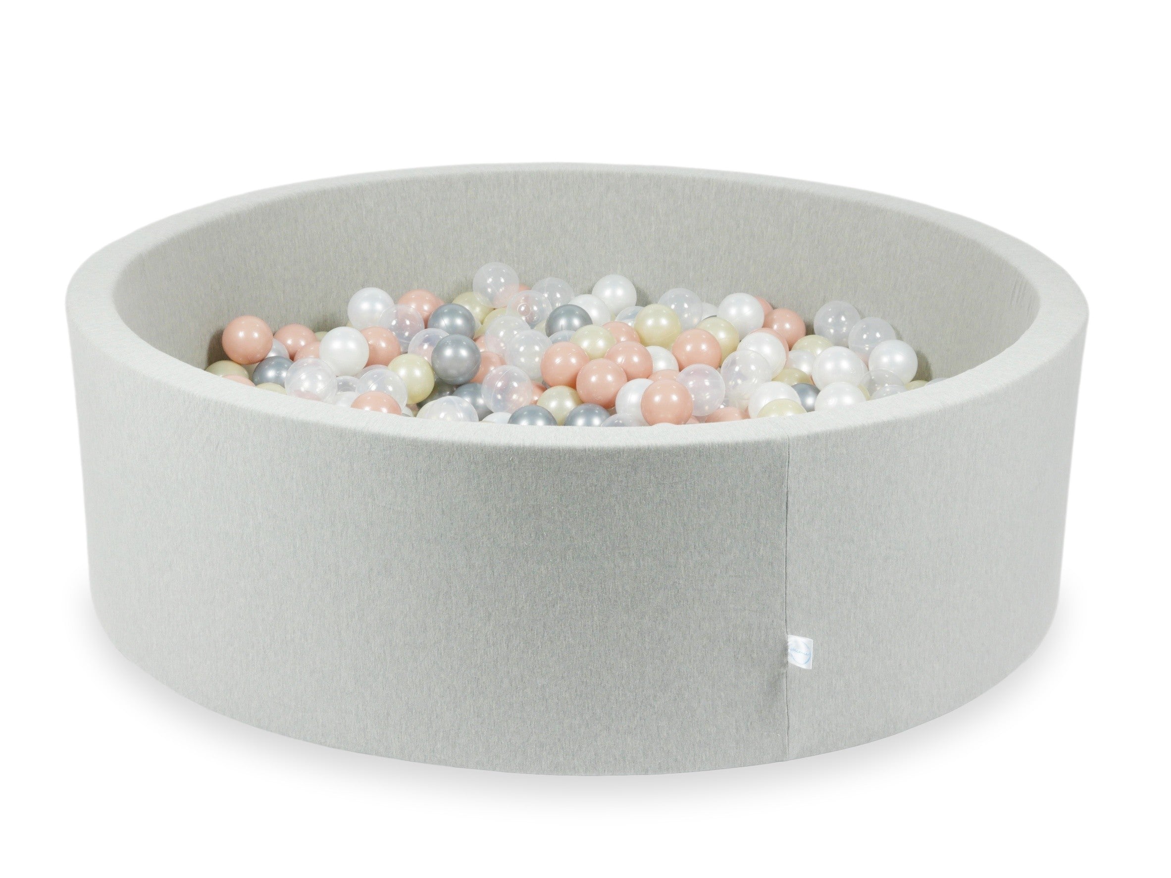 Ball pit with balls 130 × 40 cm light grey with 700 balls