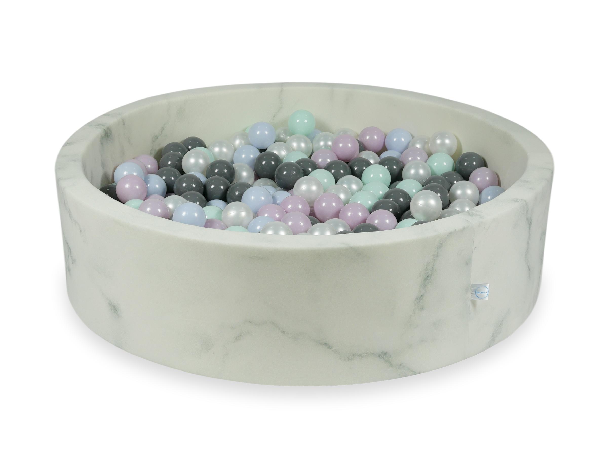 Ball pit with balls 110 × 30 cm velvet with 400 balls