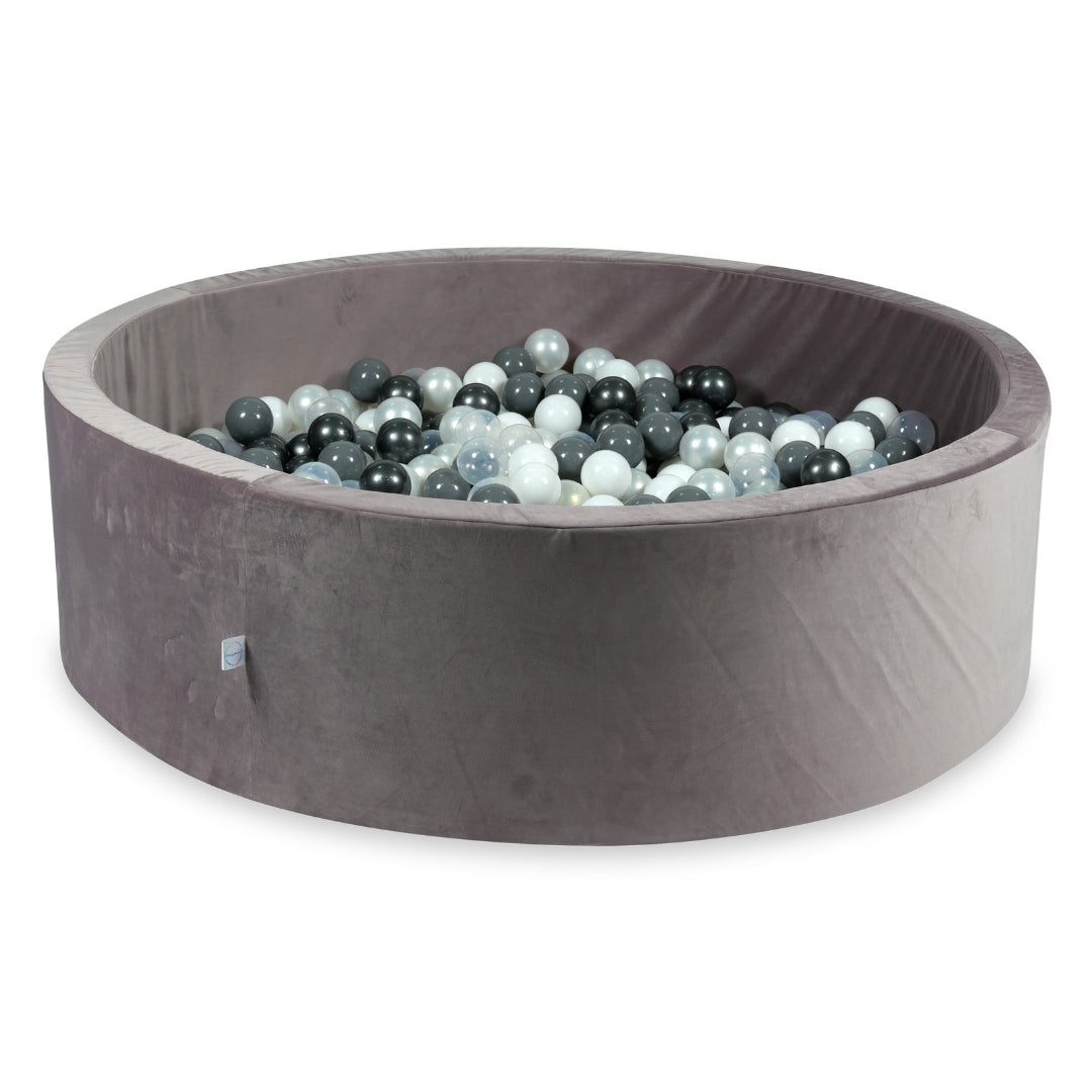 Ball pit with balls 130 × 40 cm velvet lilac with 700 balls