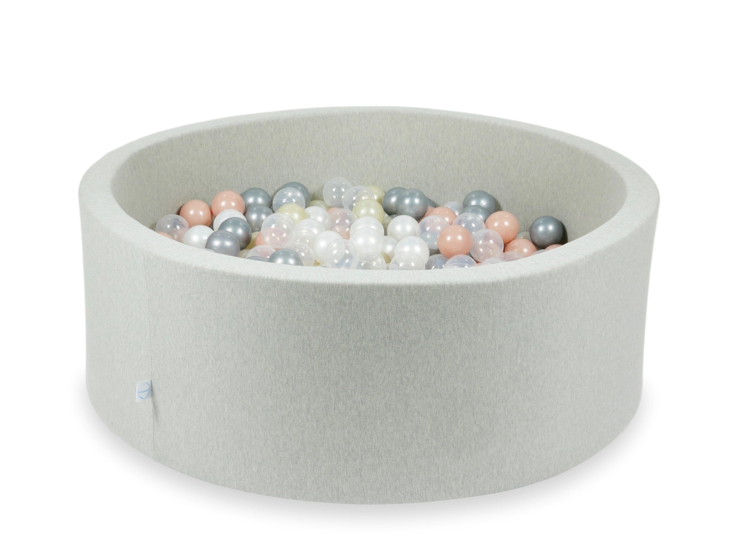 Ball pit with balls 110 × 40 cm light grey with 500 balls