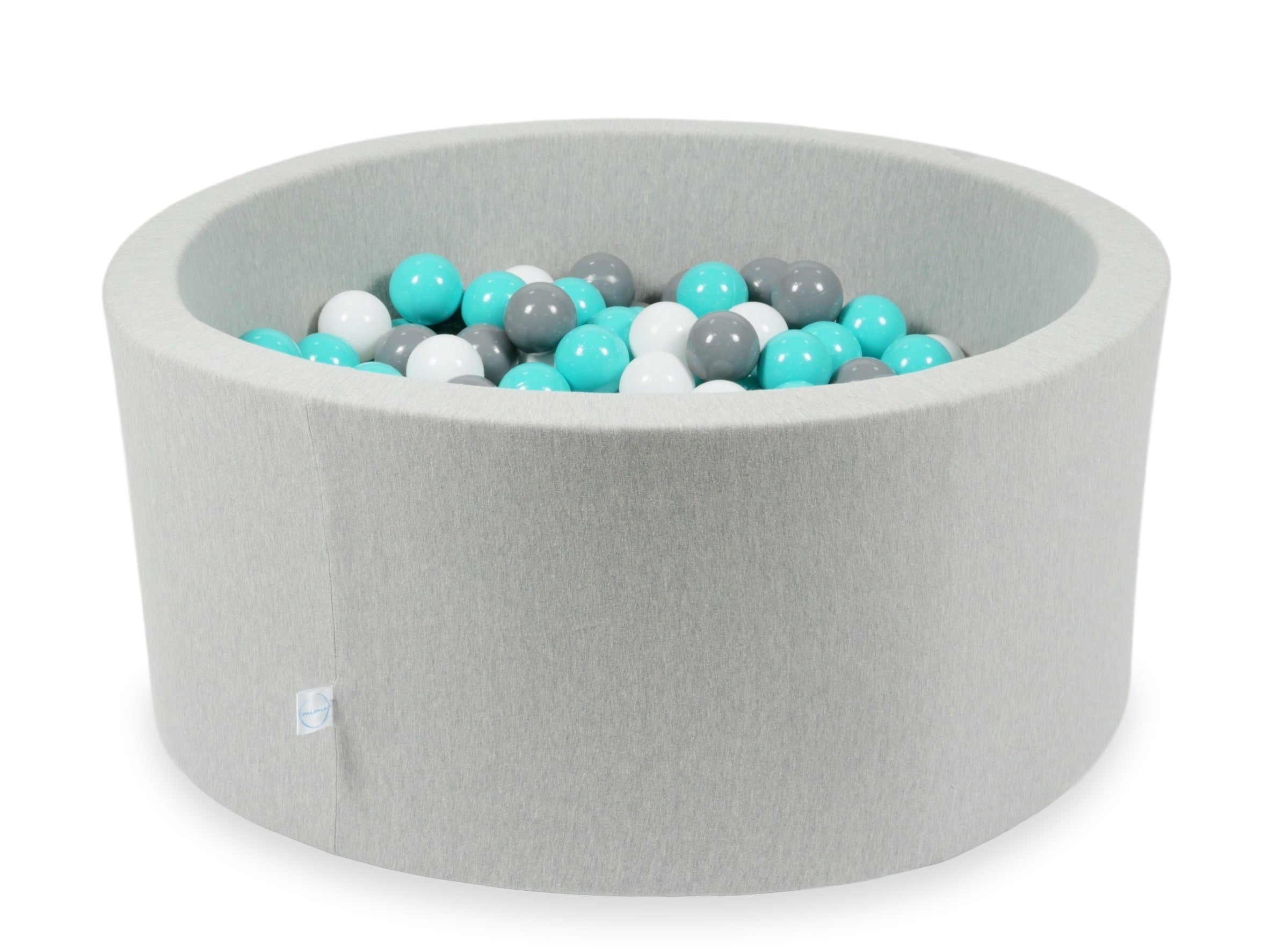 Ball pit with balls 90 × 40 cm light grey with 300 balls