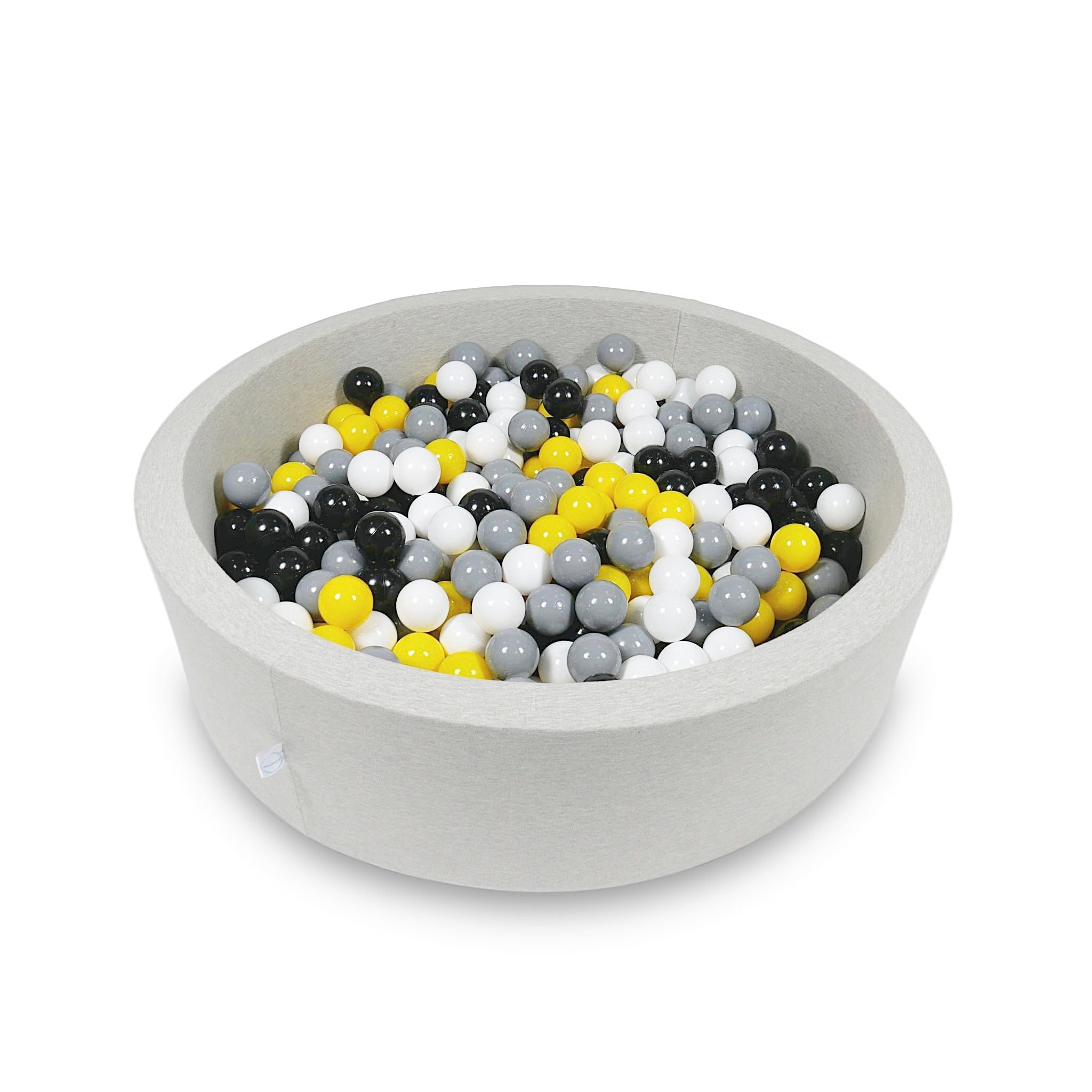 Ball pit with balls 110 × 30 cm light grey with 400 balls