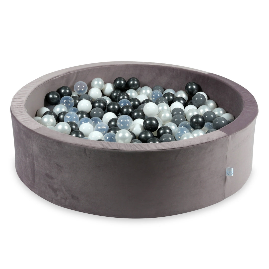 Ball pit with balls 110 × 30 cm velvet lilac with 400 balls