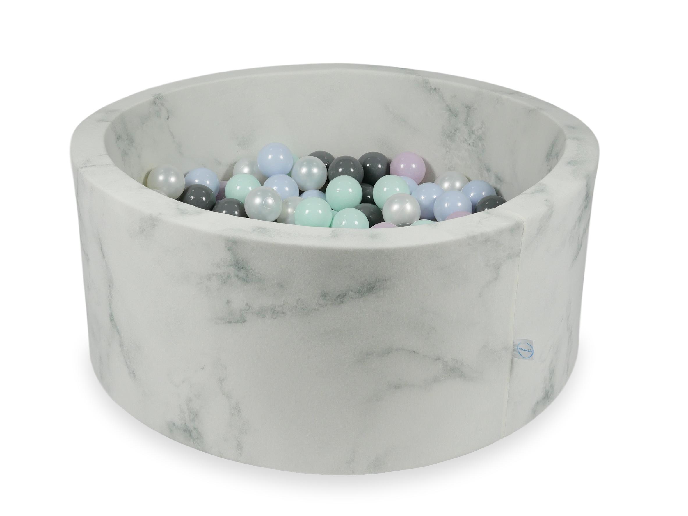 Ball pit with balls 90 × 40 cm velvet with 300 balls