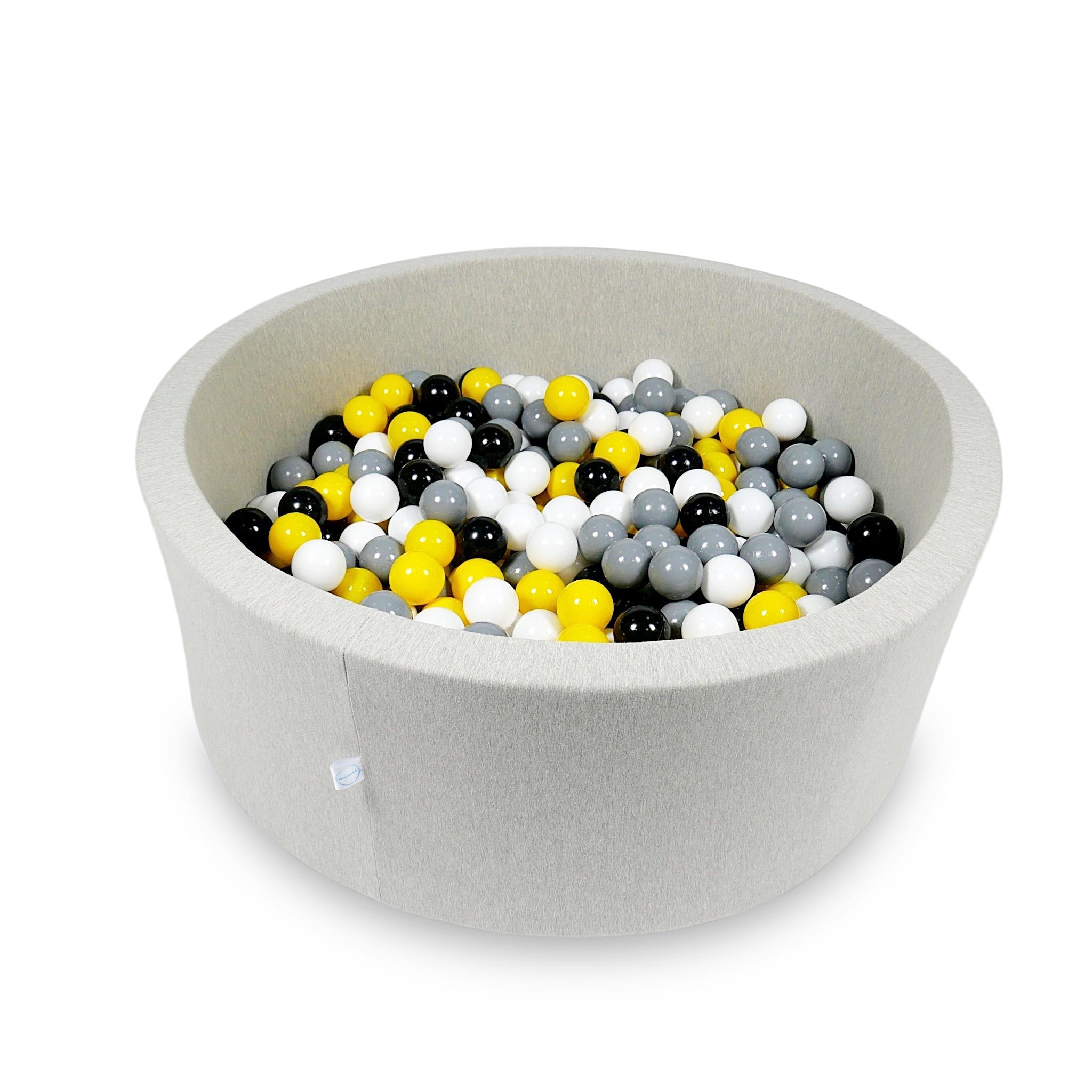 Ball pit with balls 110 × 40 cm light grey with 500 balls