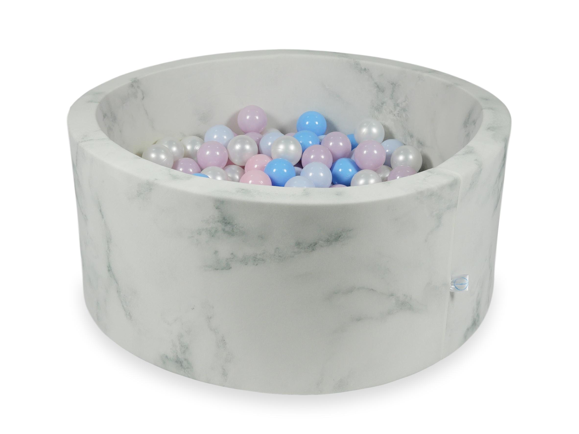 Ball pit with balls 90 × 40 cm velvet with 300 balls