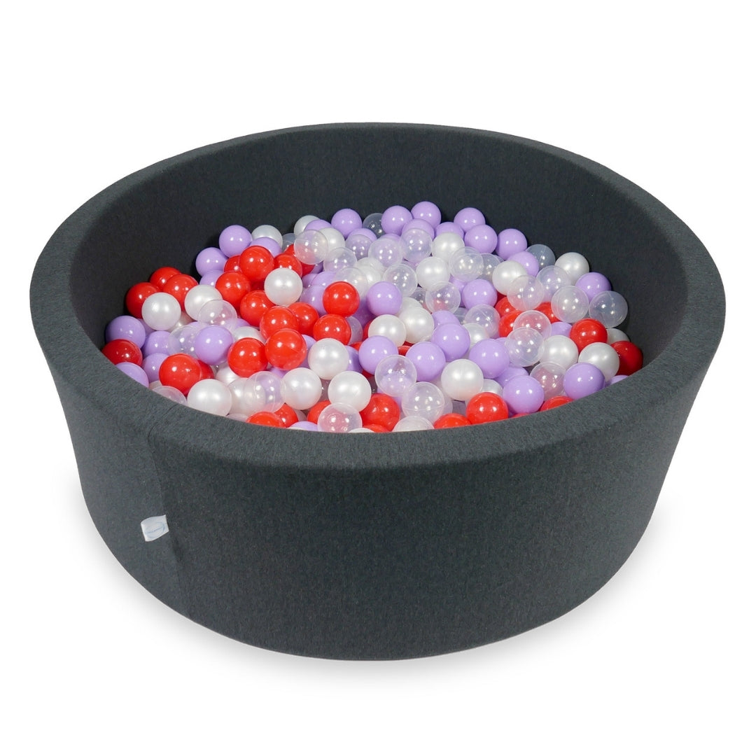Ball pit with balls 110 × 40 cm graphite with 500 balls