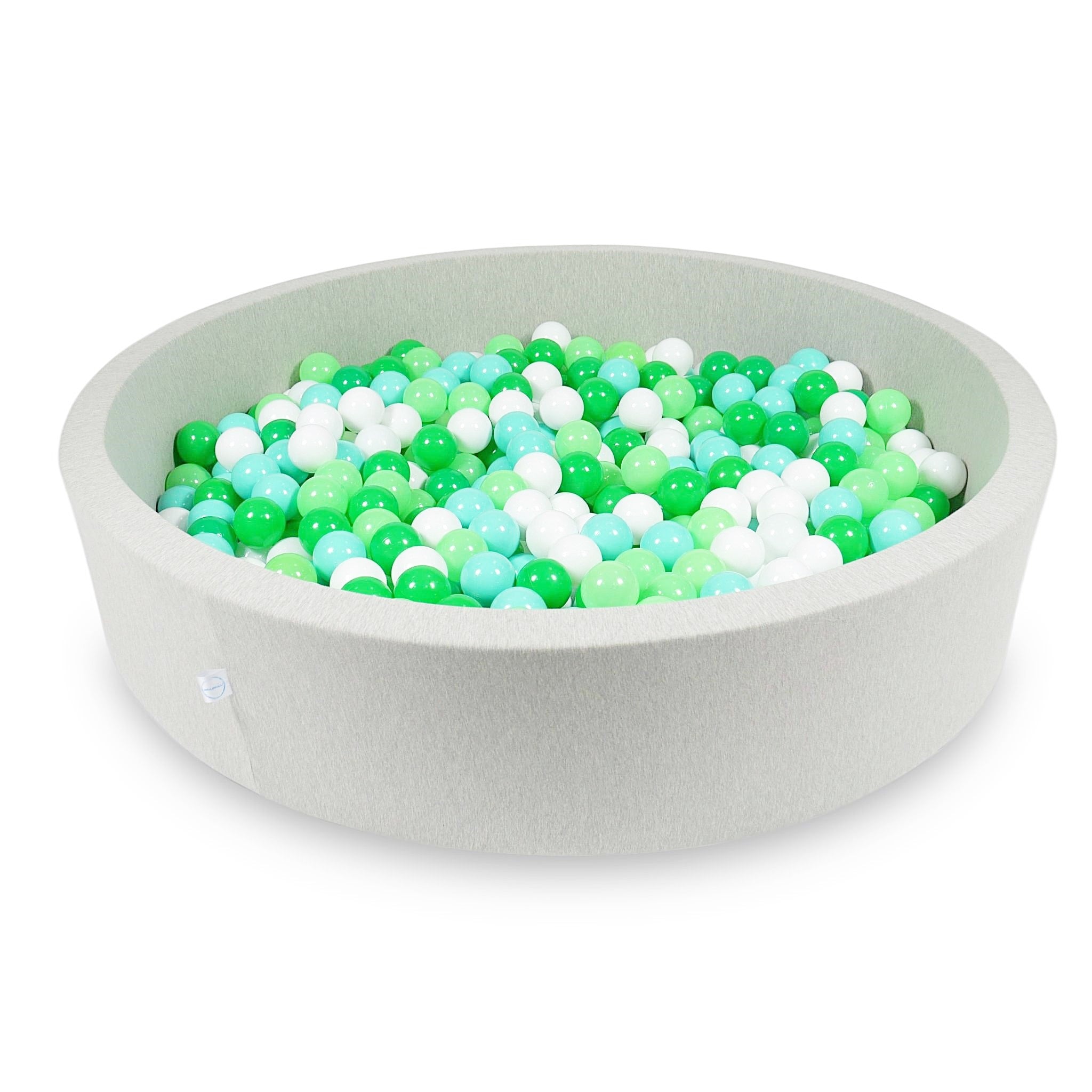 Ball pit with balls 130 × 30 cm light grey with 600 balls