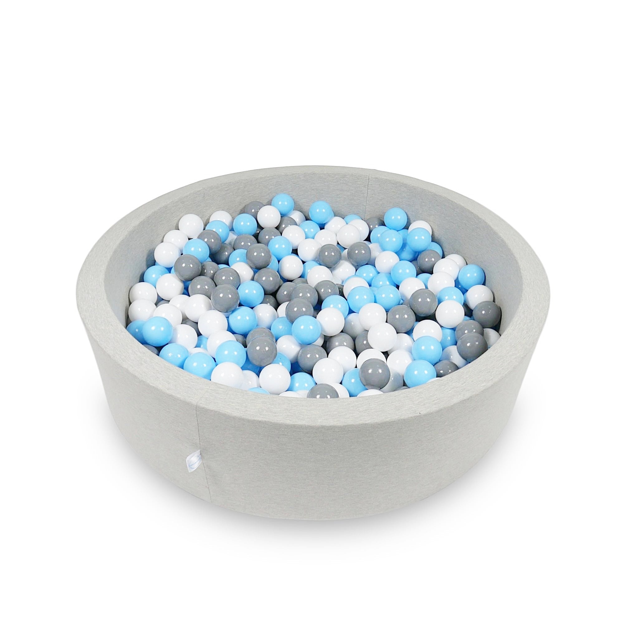 Ball pit with balls 110 × 30 cm light grey with 400 balls