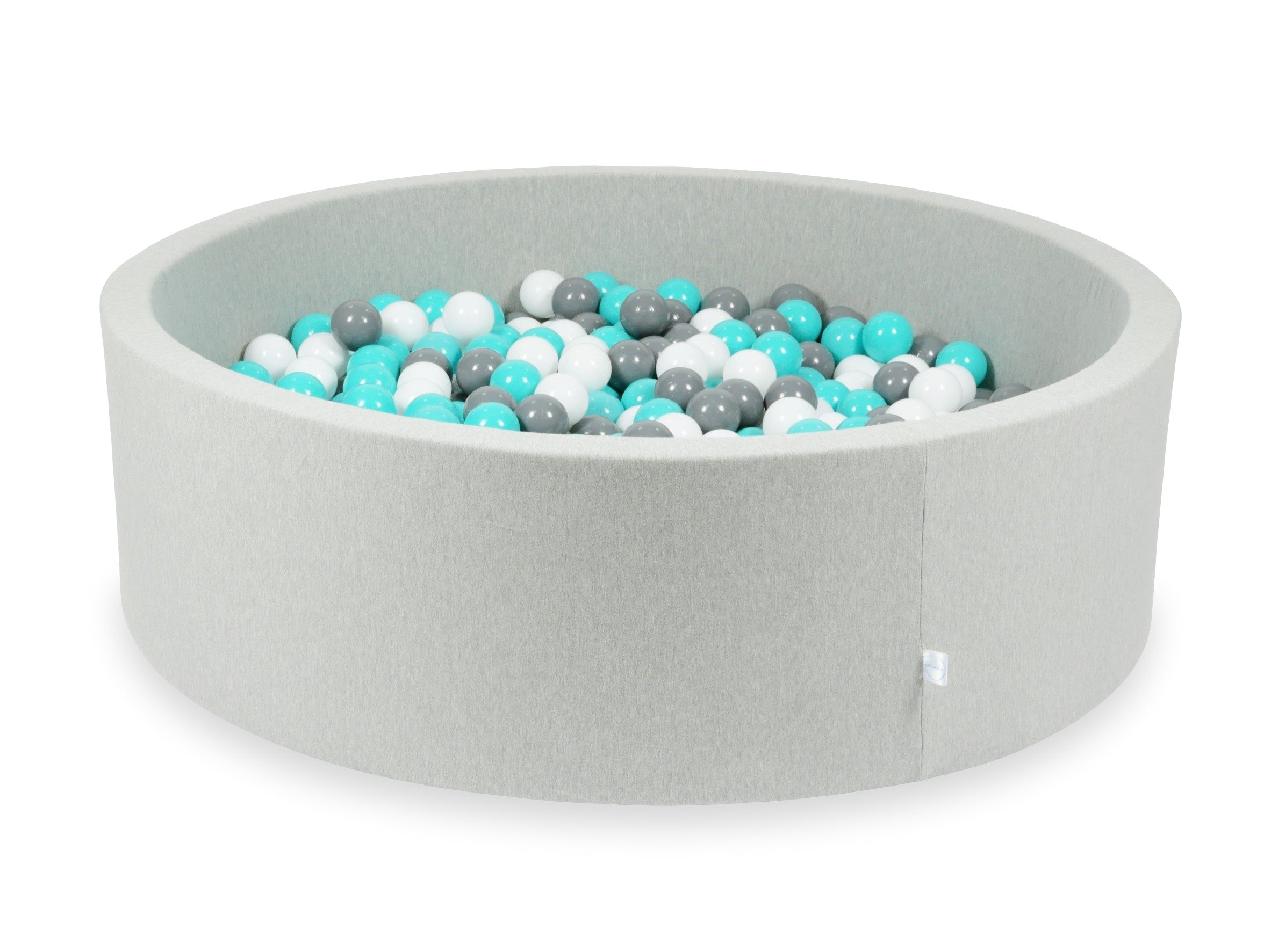 Ball pit with balls 130 × 40 cm light grey with 700 balls
