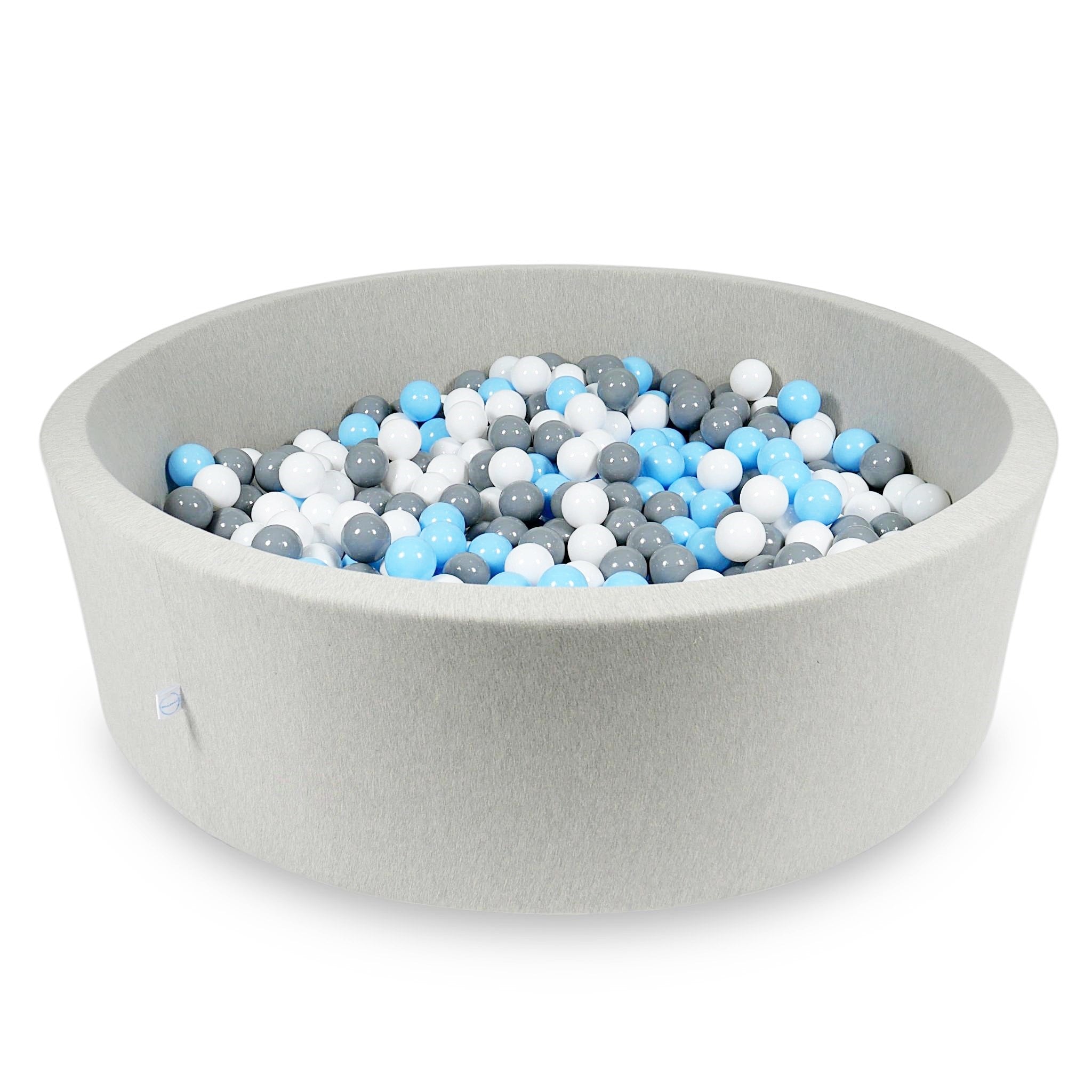 Ball pit with balls 130 × 40 cm light grey with 700 balls