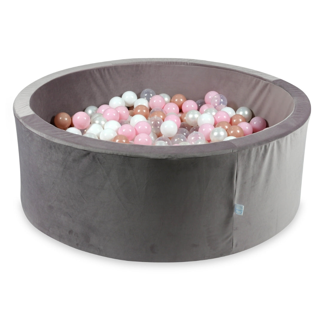 Ball pit with balls 110 × 40 cm velvet lilac with 500 balls