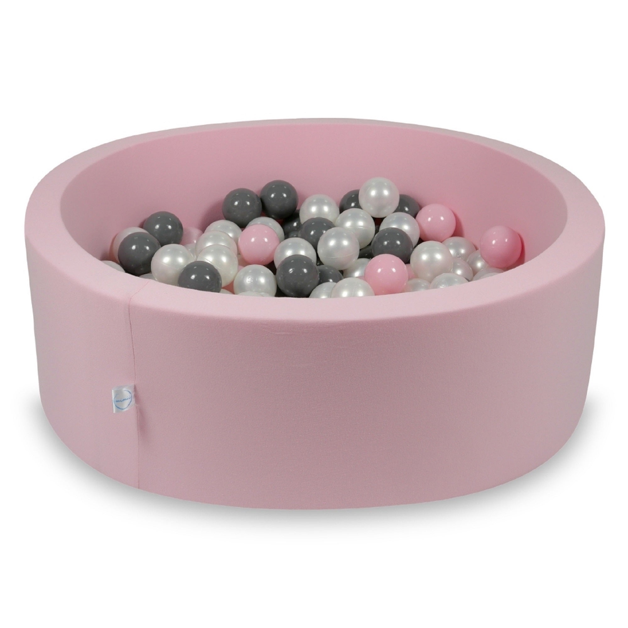 Mimii Bällebad in Puderrosa – rund, 90 × 30 cm, mit 200 Bällen
