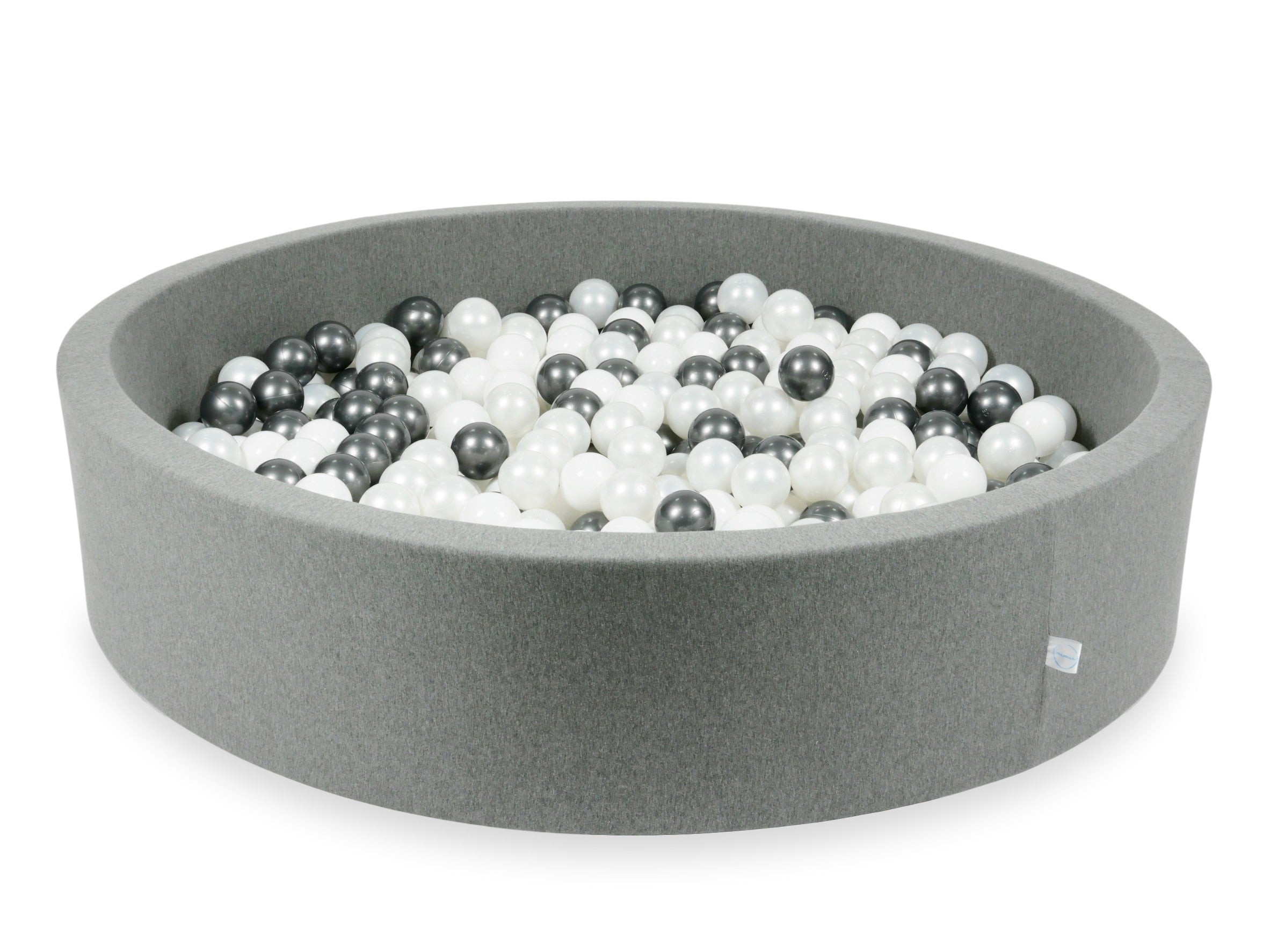 Ball pit with balls 130 × 30 cm grey with 600 balls