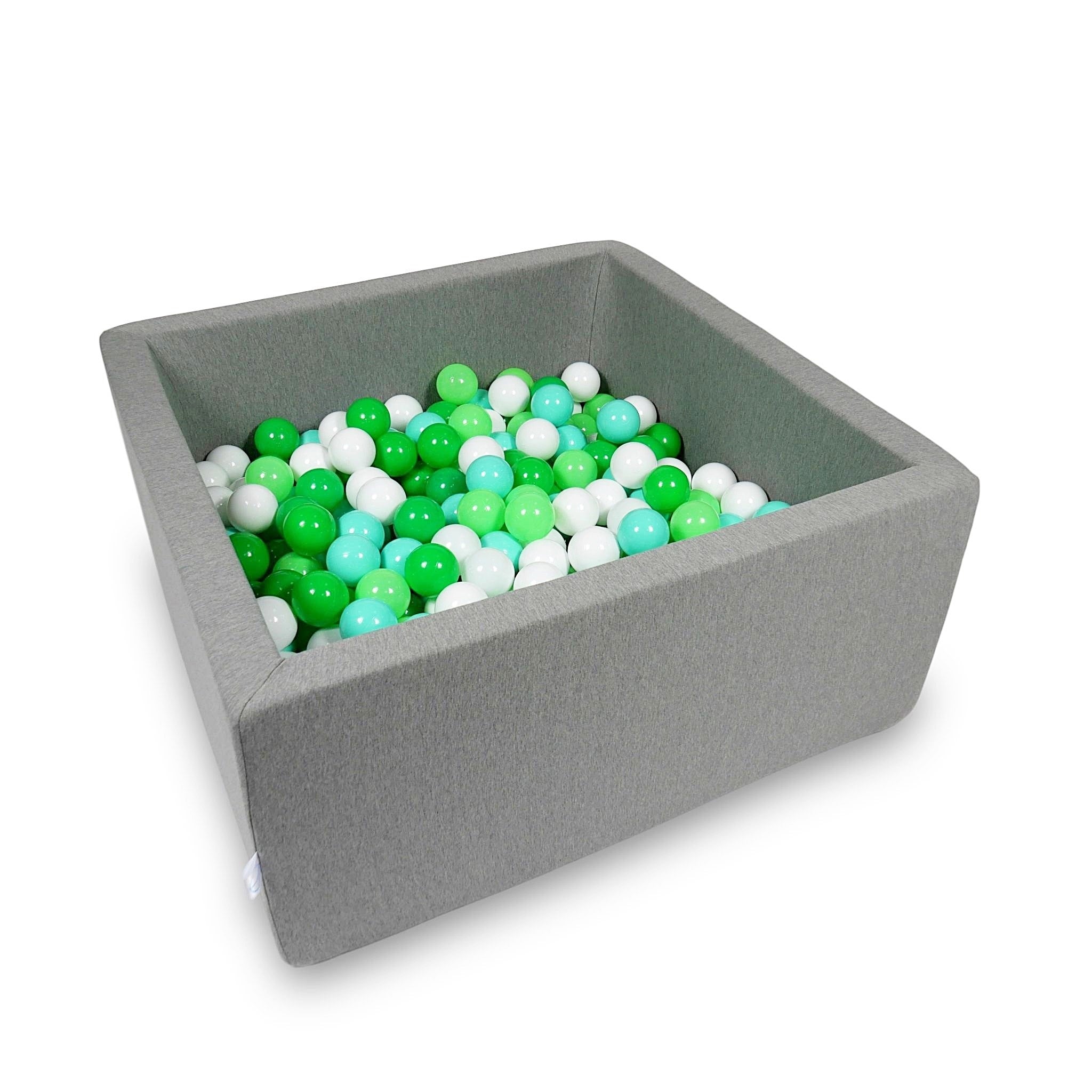 Square ball pit with balls 90 × 90 × 40 cm grey + 400 balls