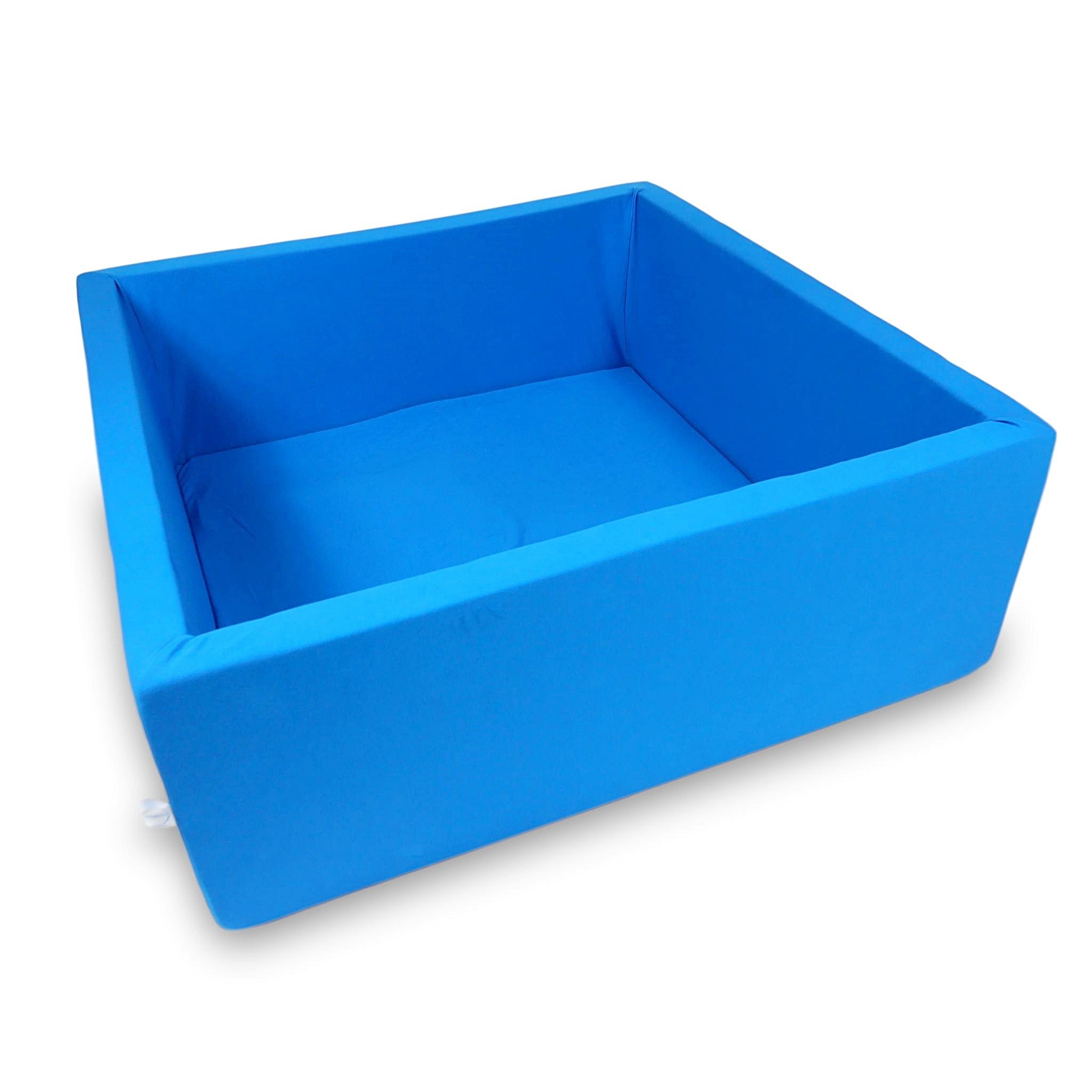 Square ball pit 110 × 110 × 40 cm blue without balls