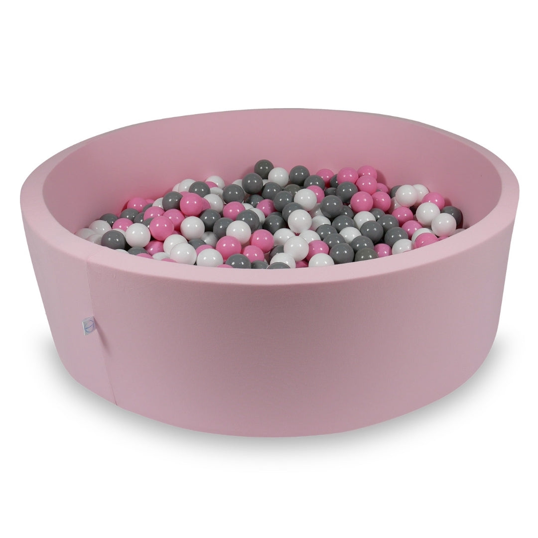Ball pit with balls 130 × 40 cm powder pink with 700 balls