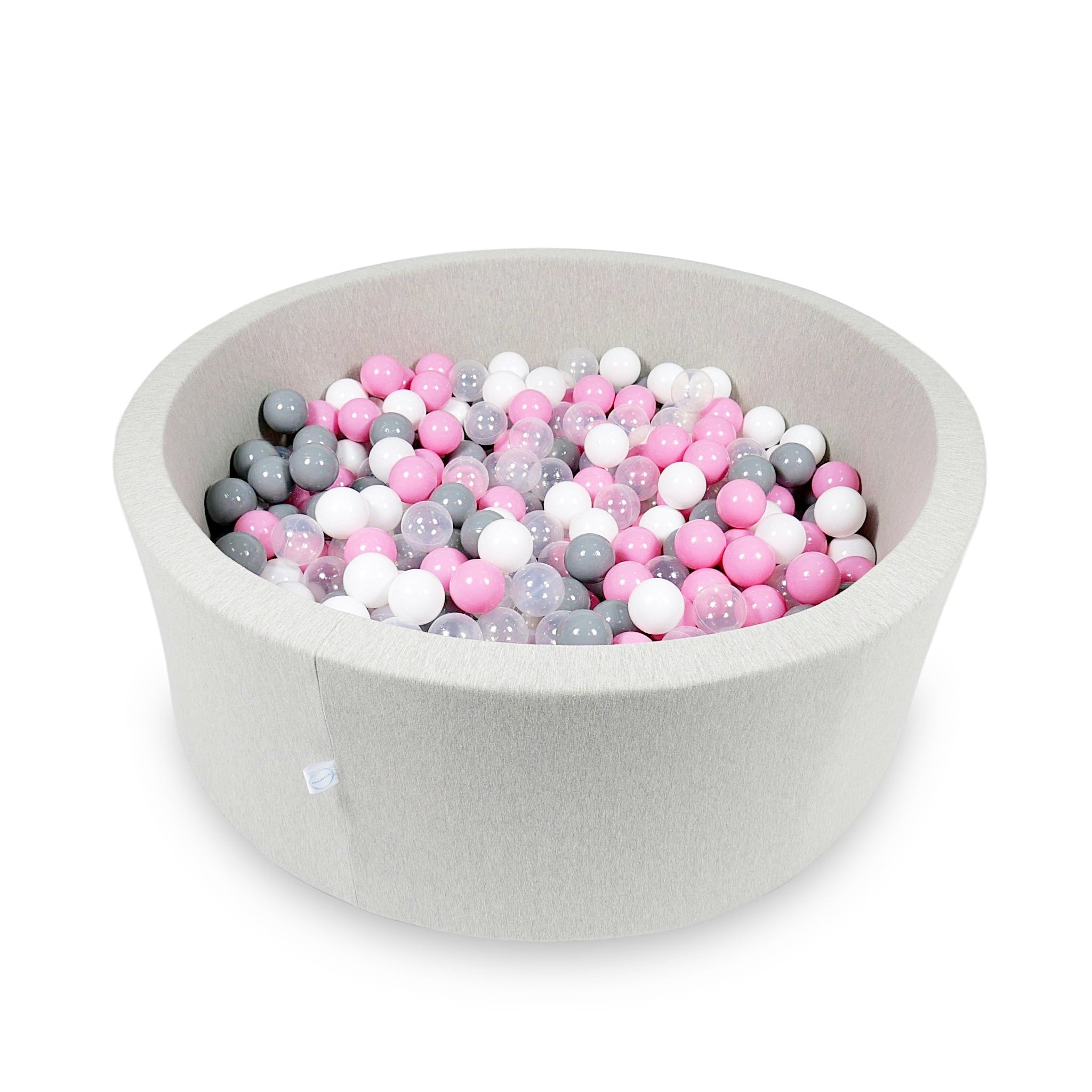 Ball pit with balls 110 × 40 cm light grey with 500 balls