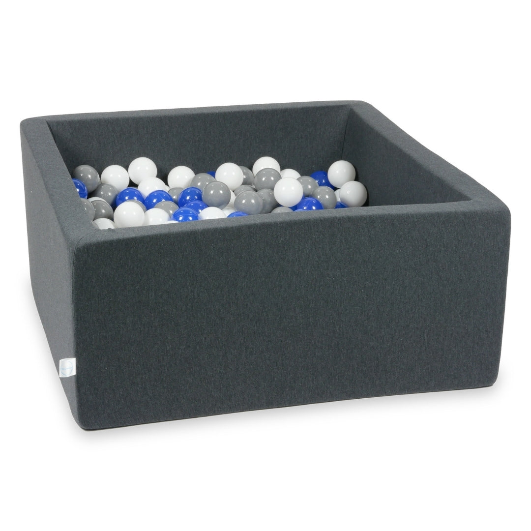 Square ball pit with balls 90 × 90 × 40 cm graphite + 400 balls