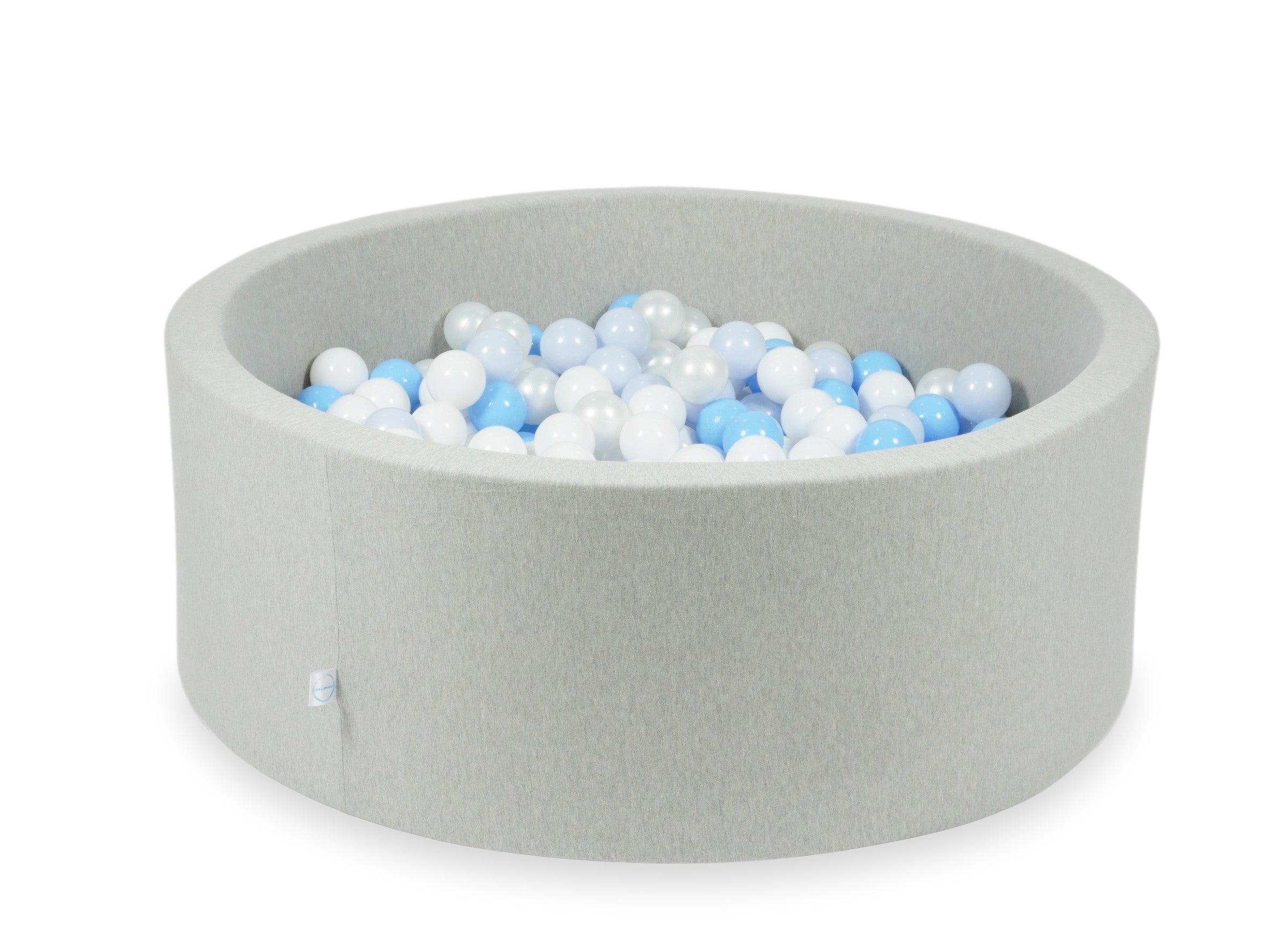 Ball pit with balls 110 × 40 cm light grey with 500 balls