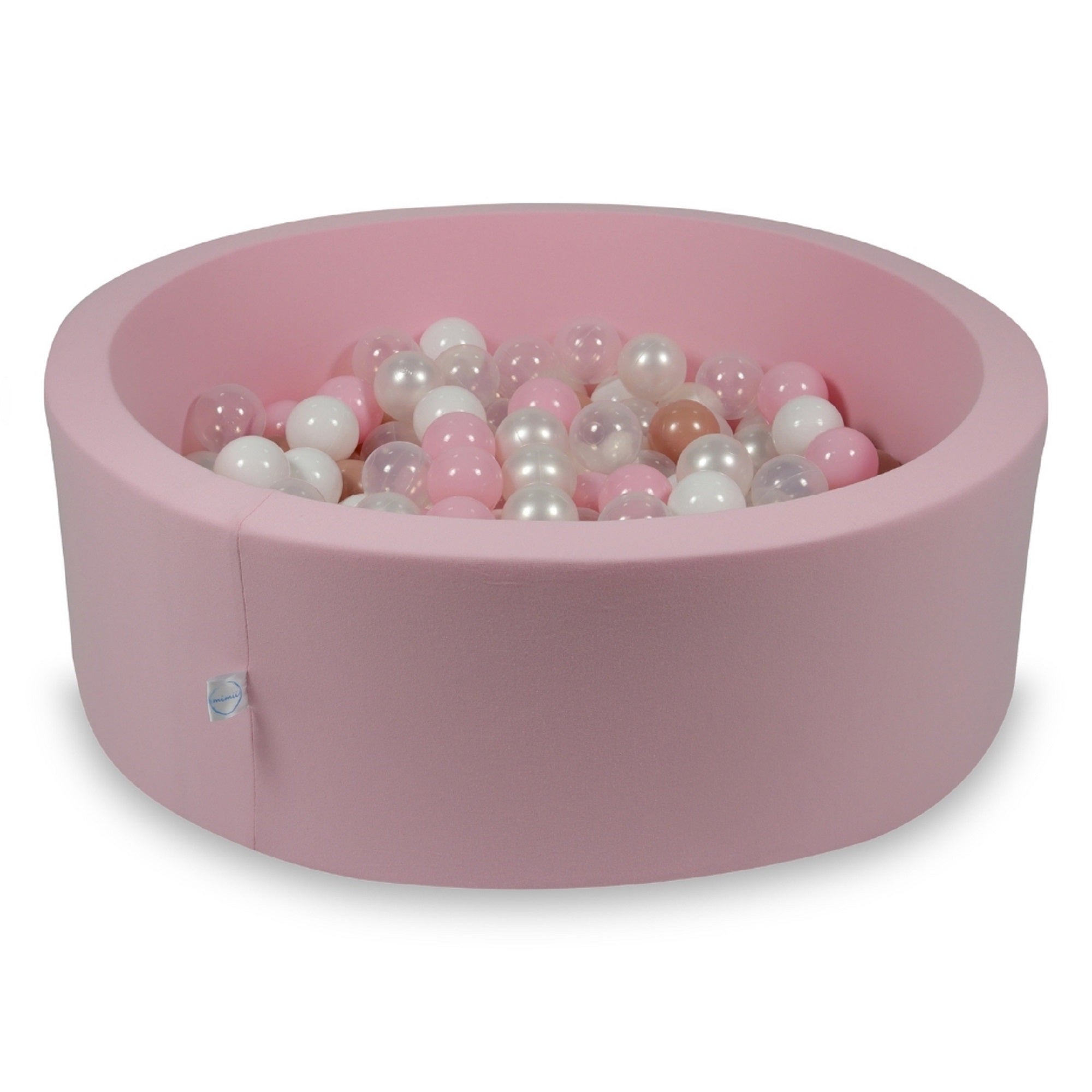 Mimii Bällebad in Puderrosa – rund, 90 × 30 cm, mit 200 Bällen