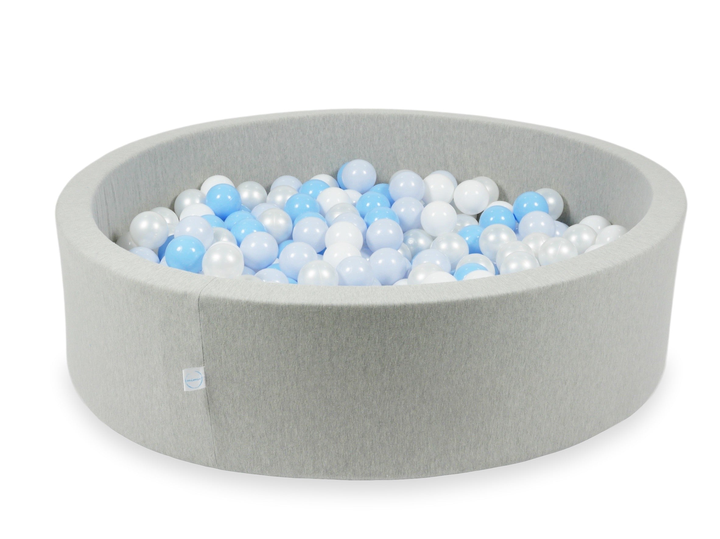 Ball pit with balls 110 × 30 cm light grey with 400 balls