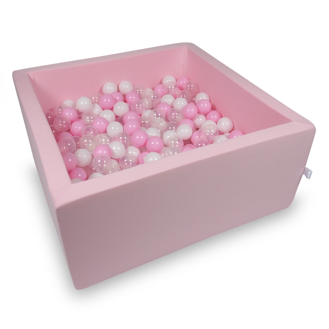 Square ball pit with balls 90 × 90 × 40 cm powder pink + 400 balls