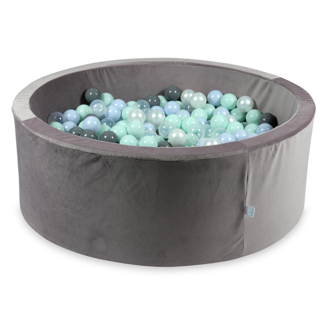 Ball pit with balls 110 × 40 cm velvet lilac with 500 balls