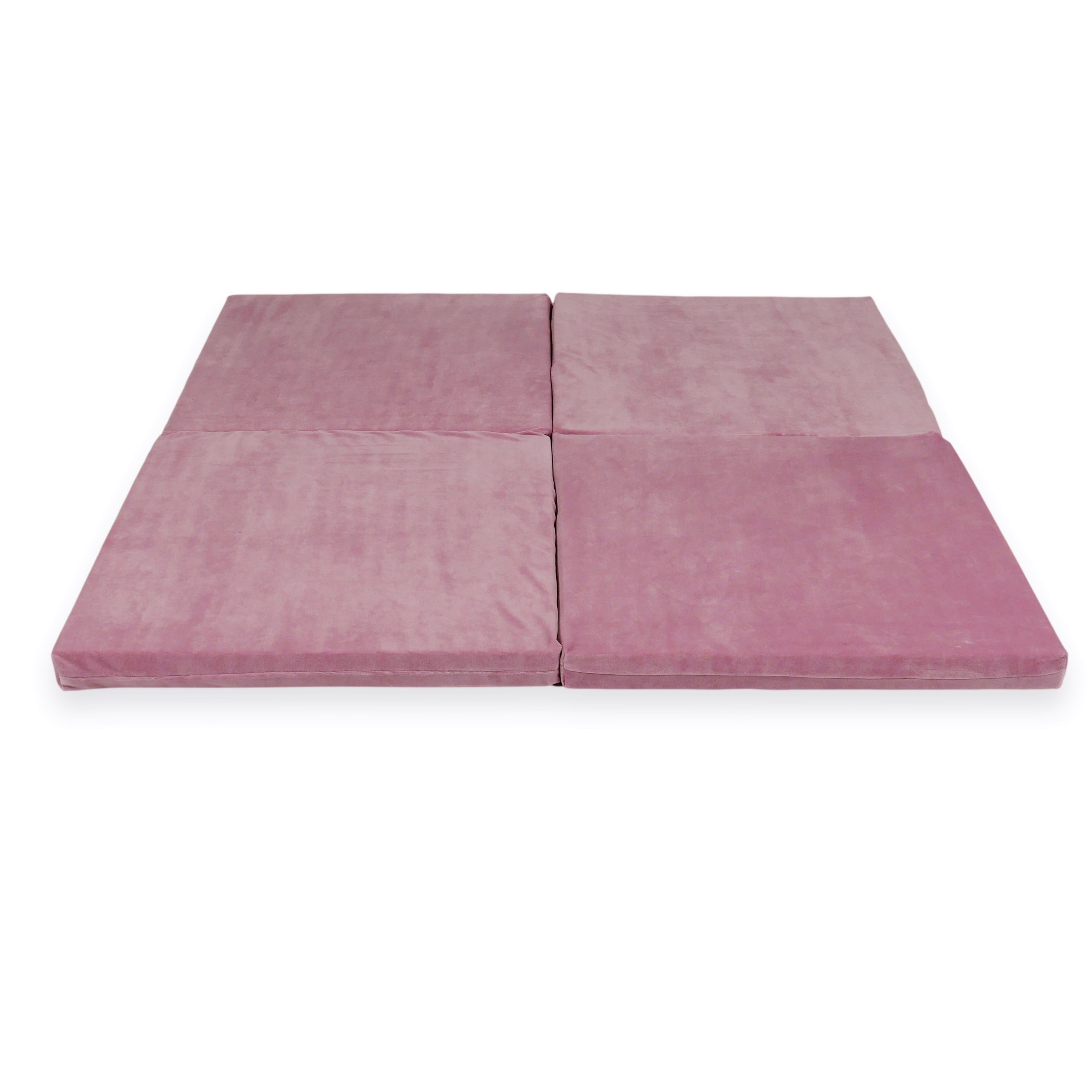Mata do zabawy dla niemowląt kwadratowa składana 120x120 cm Velvet Soft